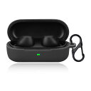 【送料無料】For WF-C510 ケース カバー Mosasa WF-C510 シリコン保護ケース 充電便利 全面保護 紛失防止 滑り止め 軽量 キズ防止 スリム 薄型 旅行 耐衝撃 防塵-ブラック