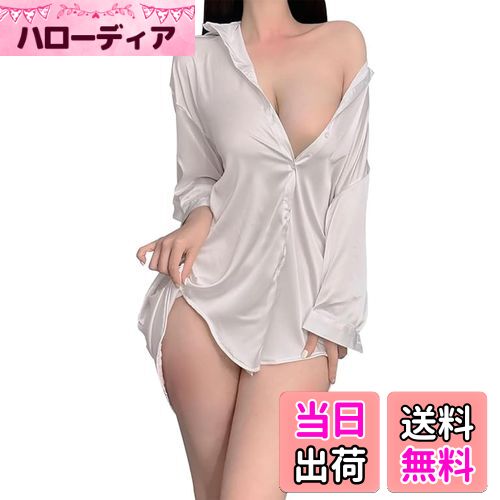 【送料無料】[Tiernyueth] ルームウェア レディース パジャマ ワンピース ネグリジ ディープV 寝巻き 前開き レース シフォン 胸元 キャミソール 刺繍 ちょうネクタイ ロマンチック ガウン シースルー セクシー 夏着 快適 春 秋 冬