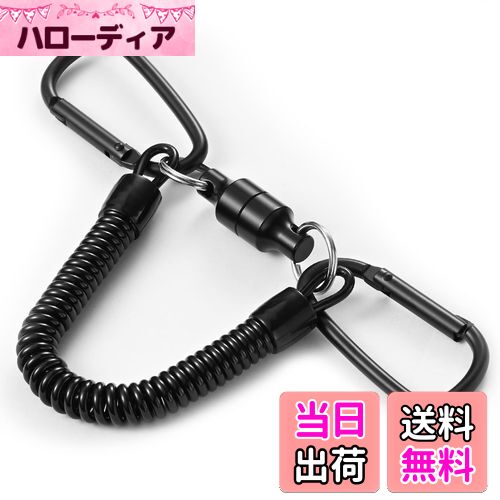 【送料無料】BEIHOO マグネットリリーサー 【耐荷重5kg】 磁石 強力 マグネットフック カラビナx2 スプリングコード付 吊り下げ 落下防止 アウトドア キャンプ 登山 渓流 釣り 道具 コンパクト 軽量 携帯便利
