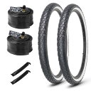 【送料無料】MOHEGIA 24×2.125インチ 自転車タイヤ: 2組セット 24インチ 57-507mm 全地形車交換用タイヤ、米式チューブ- クルーザー/シティバイク/MTB 対応- ホワイト サイド
