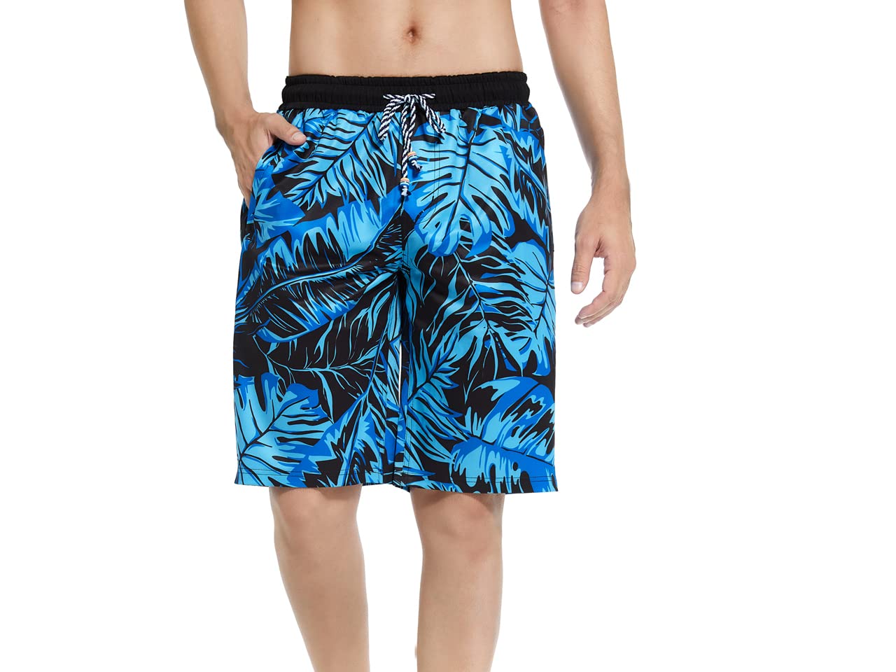 【送料無料】 ビーチパンツ サーフパンツ メンズ レディンス 子供 カップルペアルック 親子お揃い 海水パンツ ボードショーツ スイムウェア 水陸両用 速乾水着 UPF50+ UVカット99.9％ 色：メンズ 熱帯雨林、サイズ：M