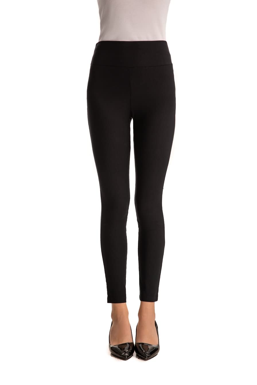 【送料無料】 ハイウエストストレッチ美脚スキニーレギンスパンツ 色：ブラック、サイズ：L Regular