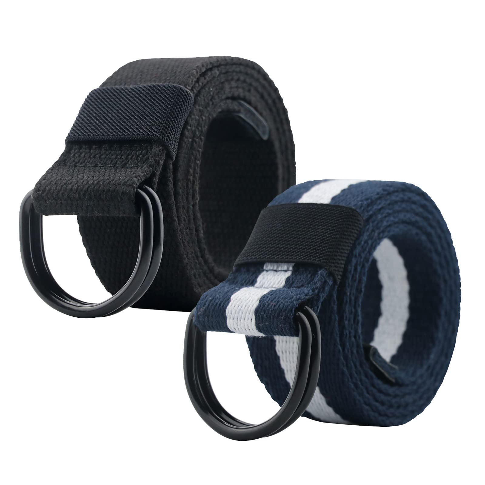 【送料無料】 （マイクイーン） ベルト メンズ カジュアル おおきいサイズ 作業用ベルト belt おしゃれ 9色展開 色：黒とネイビー＆白、サイズ：110