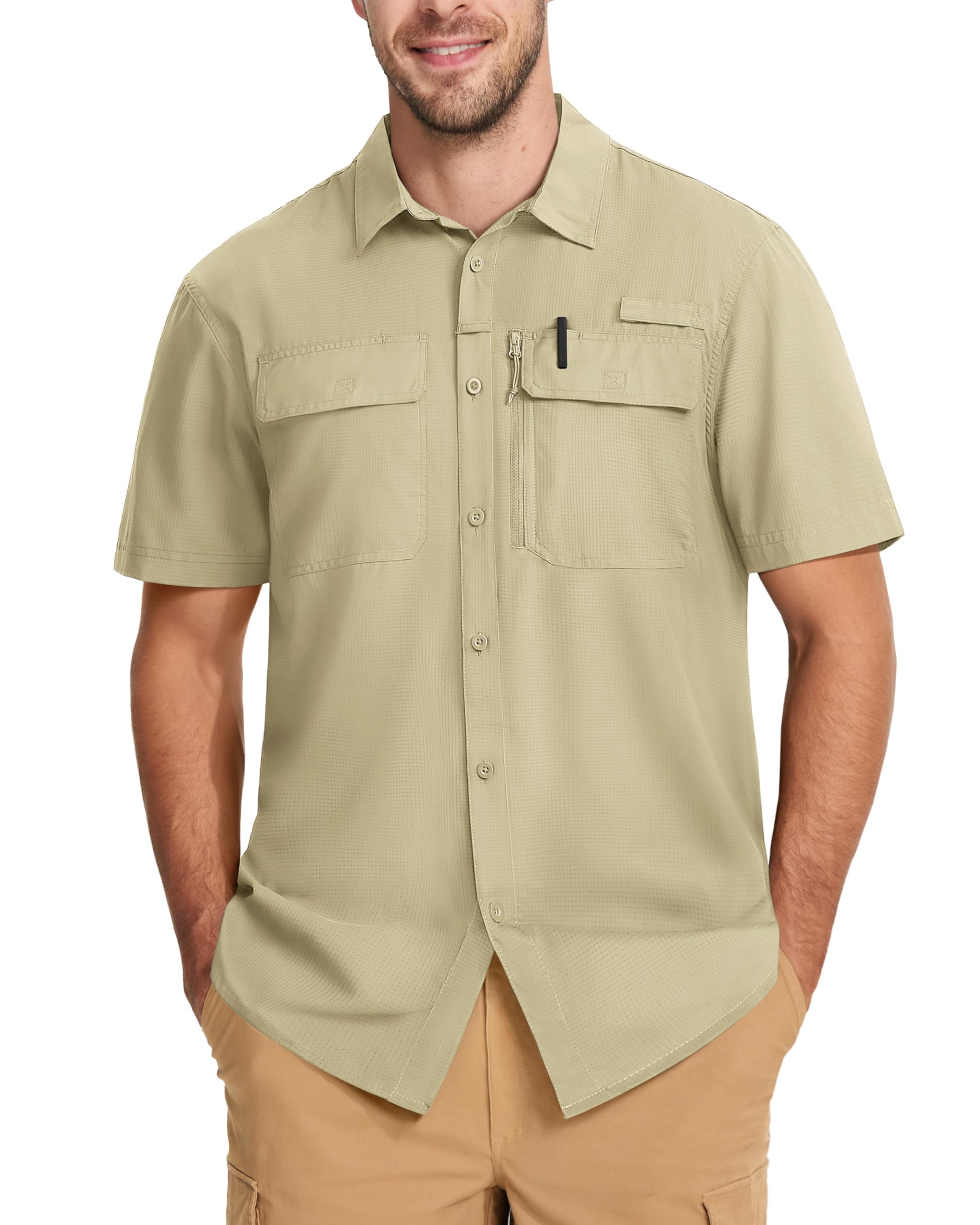 【送料無料】 ミリタリーシャツ 半袖 メンズ 釣りウェア UVカット タクティカルシャツ 登山 撥水 通気 ..