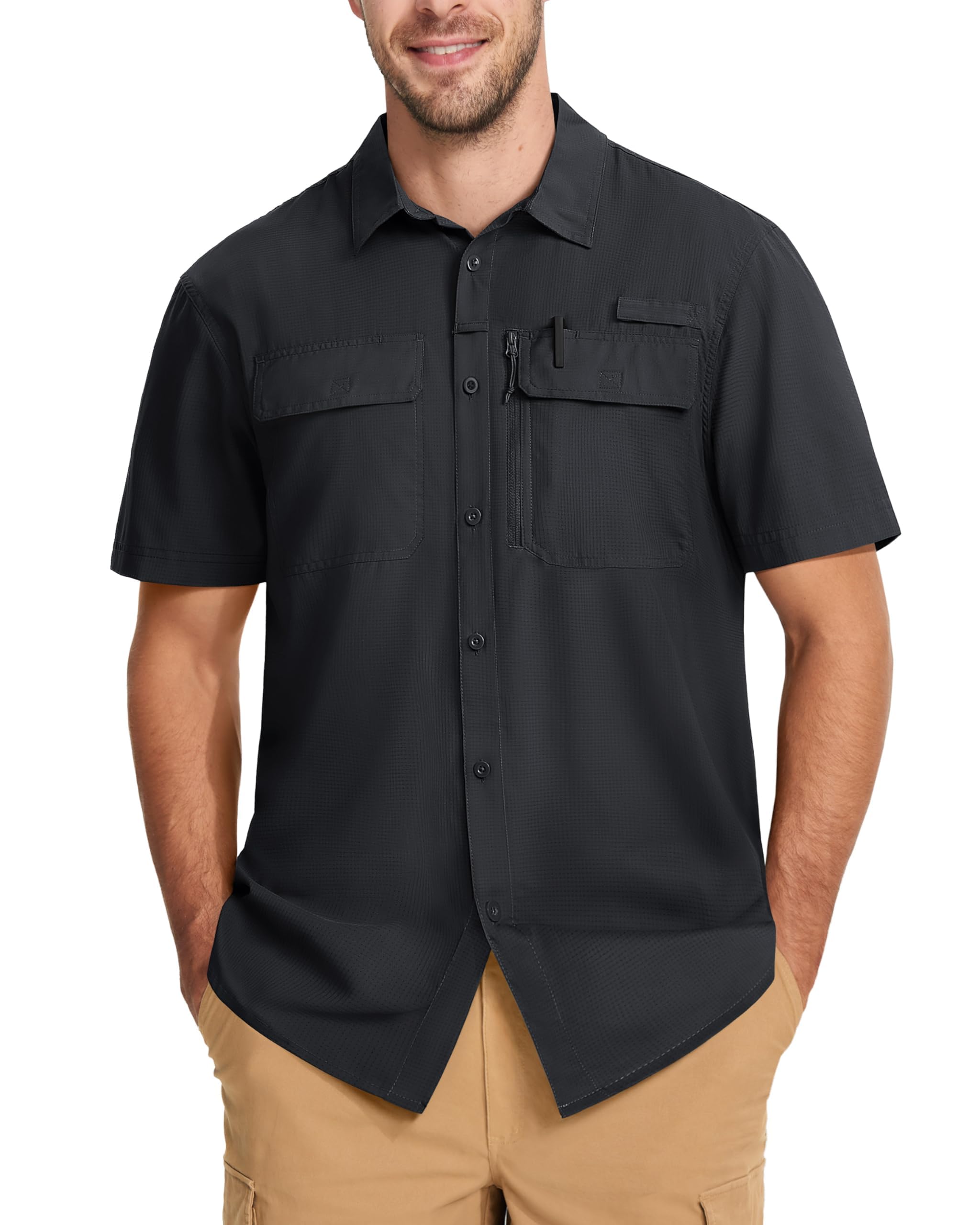 【送料無料】 ミリタリーシャツ 半袖 メンズ 釣りウェア UVカット タクティカルシャツ 登山 撥水 通気 ..