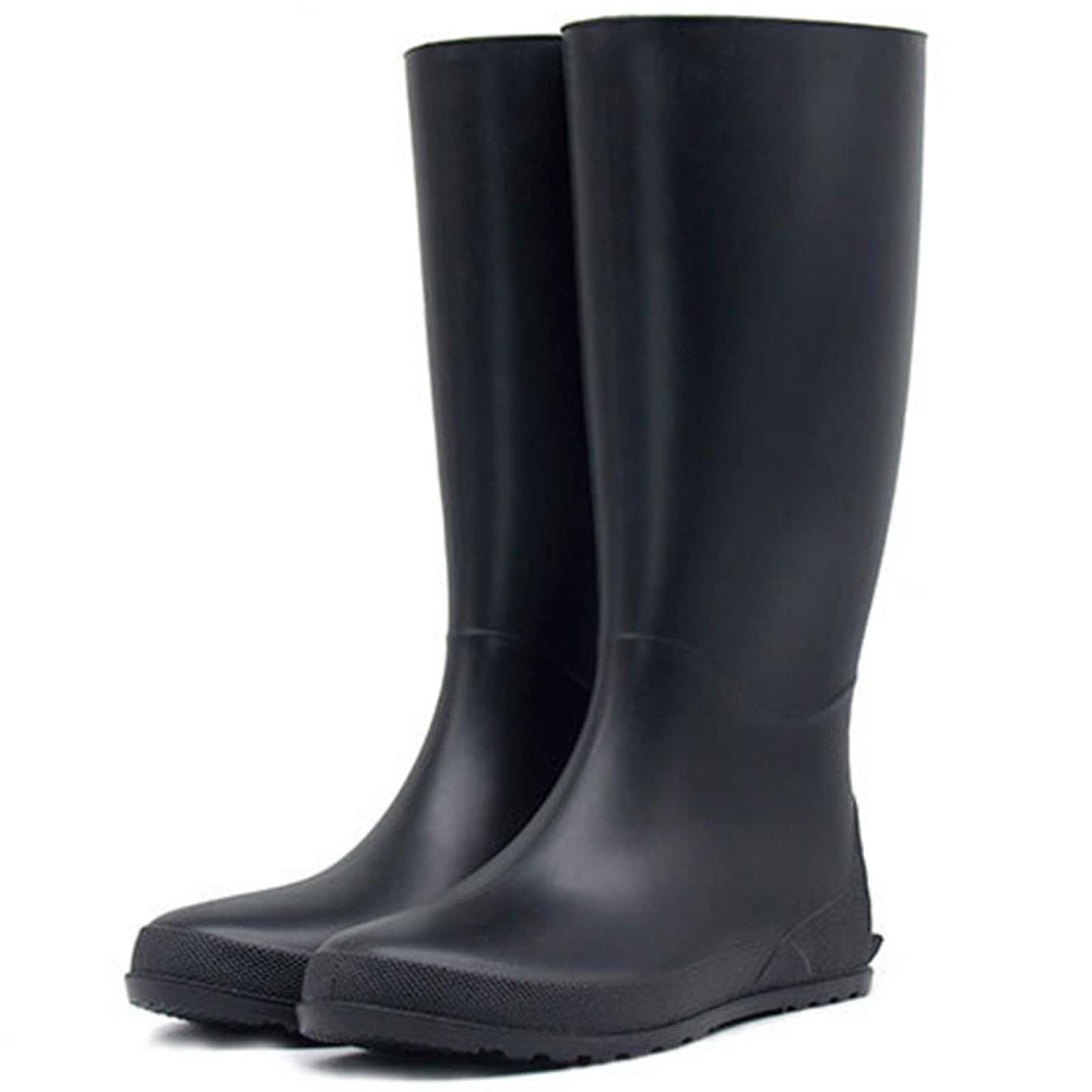 【送料無料】 レインブーツ レディース長靴 ロングブーツ レインシューズ 雨靴 防水 ブーツ ハイカット 梅雨 台風 園芸 釣り 作業用 色：ブラック、サイズ：24.0 cm