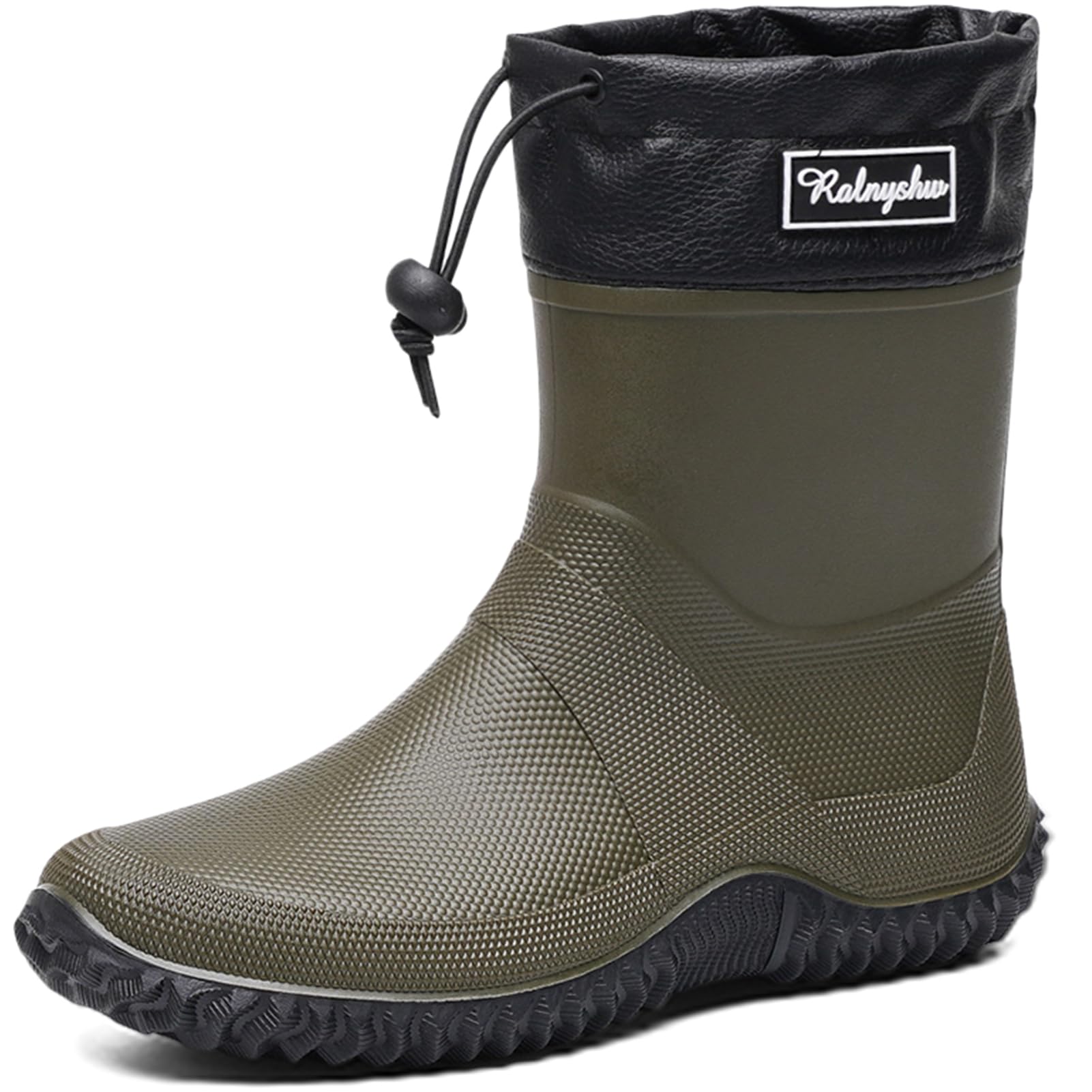 【送料無料】 レインシューズ レディース レインブーツ メンズ ショート ブーツ 農作業 雨靴 梅雨対策 滑り止め 園芸 釣り 作業 小雪用 Rain Boots 長靴 大きいサイズ 色：グリーン、サイズ：23.0~23.5 cm
