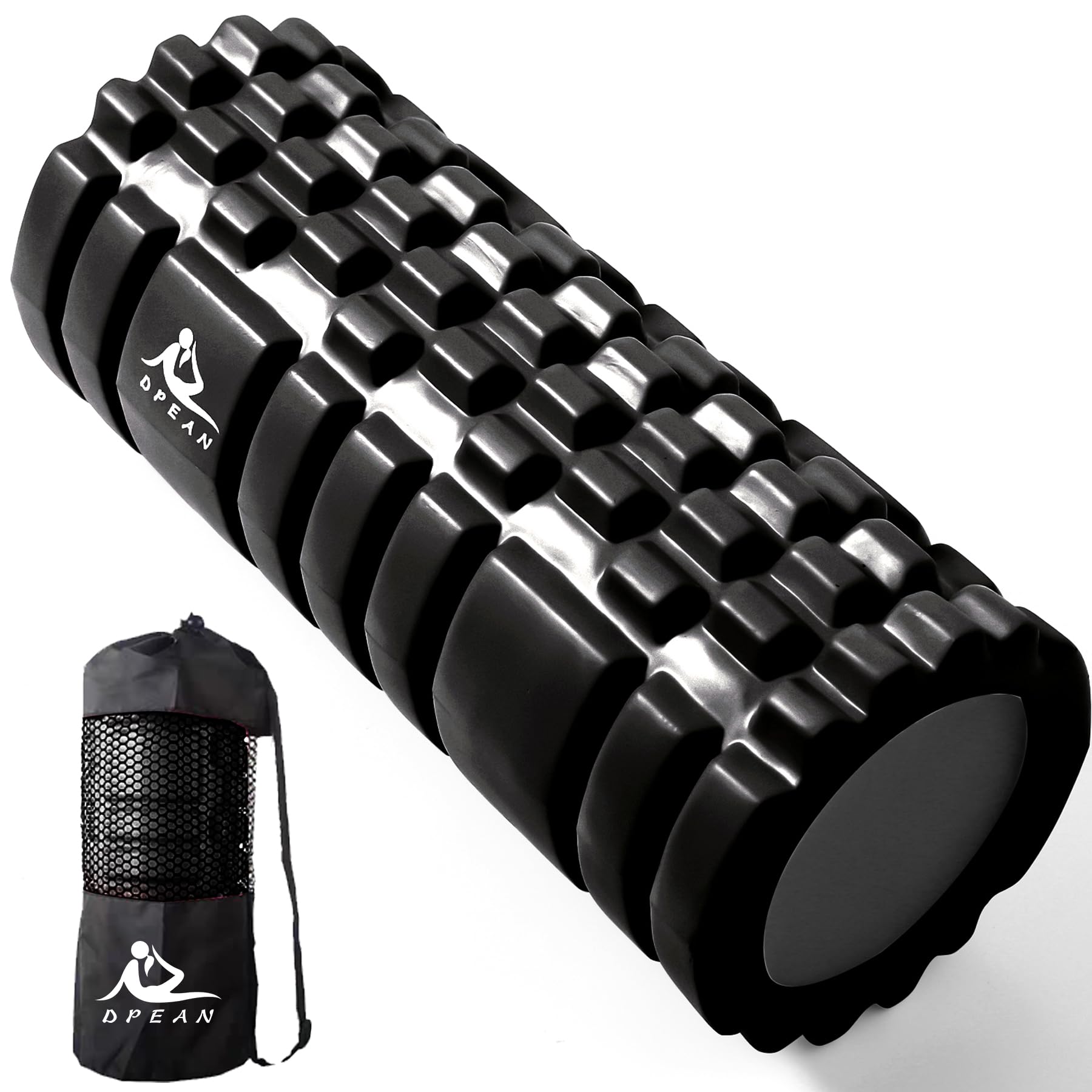 【送料無料】フォームローラー【中実 割れない】DPEAN 筋膜リリース グリッド ソリッドコア 割れない 3..