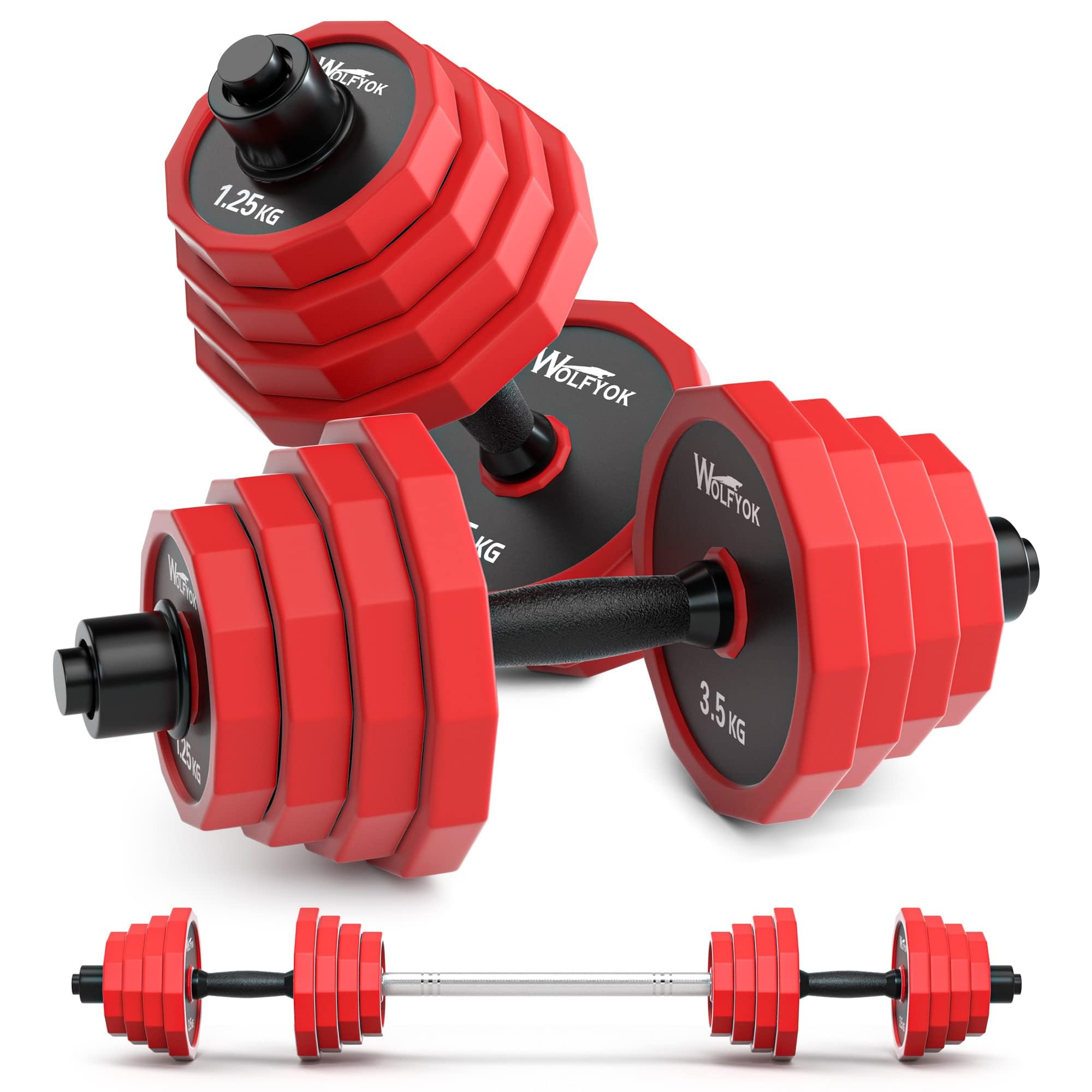 【送料無料】ダンベル 可変式 ステンレス鋼製 10kg 20kg 30kg 40kg 2個セット 【3in1自主開発12角形・..