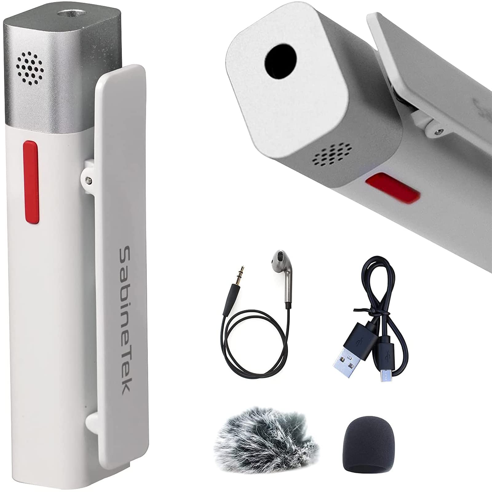 【送料無料】SabineTek SmartMike+超小型ワイヤレスマイク Bluetoothで繋がり 真のノイズリダクション..