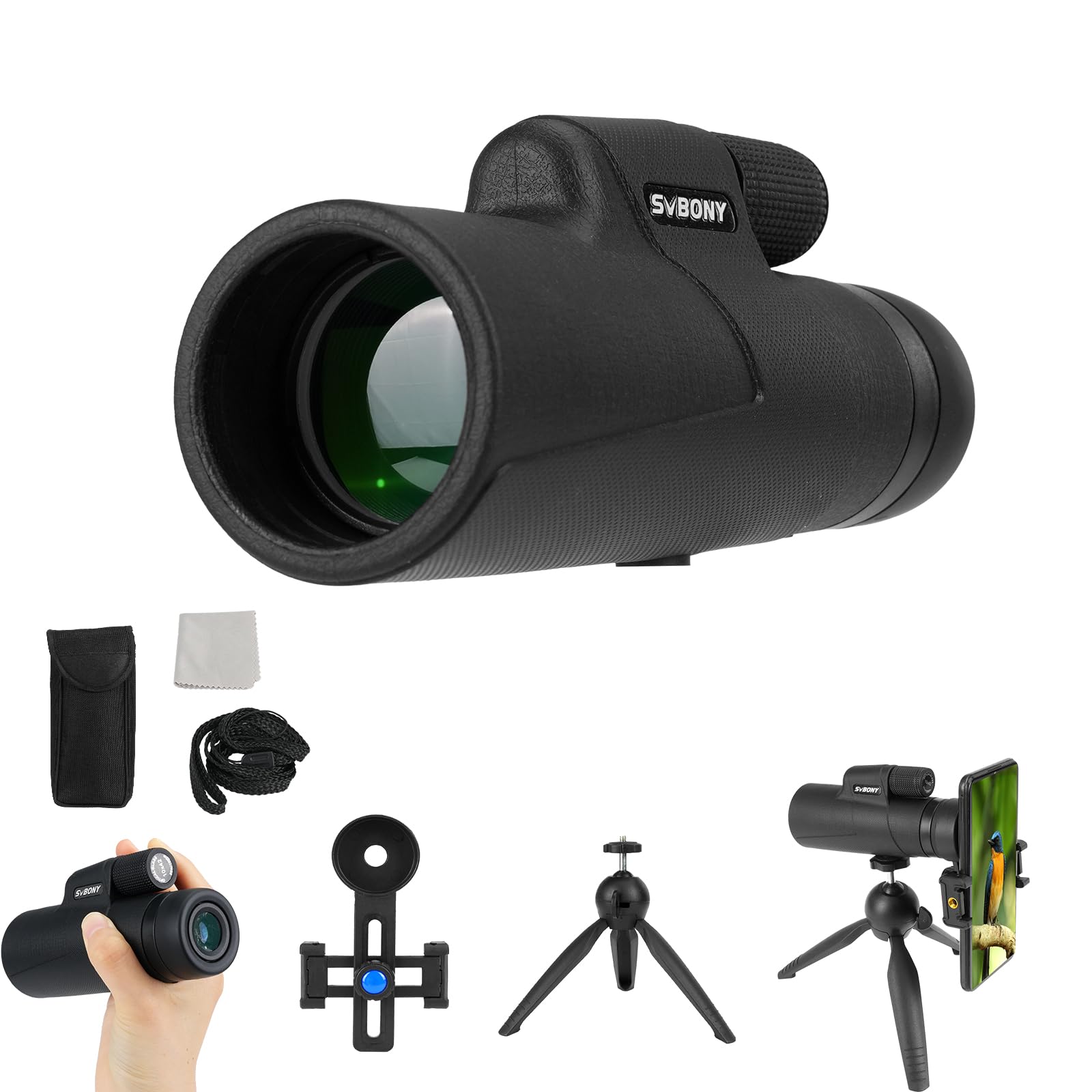 【送料無料】SVBONY SX32 単眼望遠鏡 大口径 小型 256g スマホ対応 メガネ対応 Bak4プリズム IPX5防水 ..