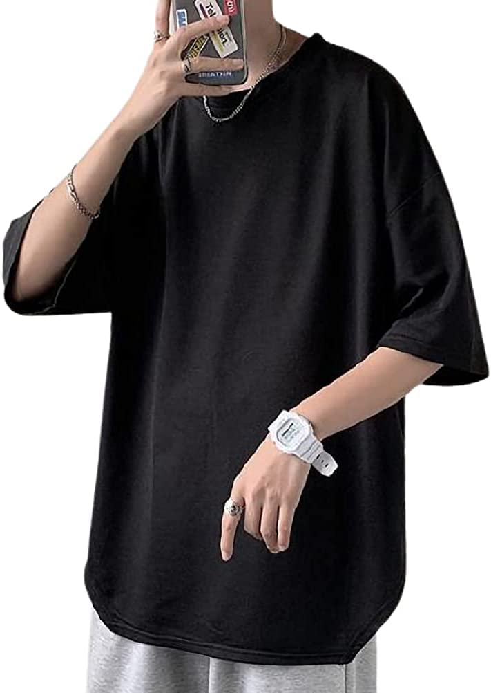 【送料無料】[emptio] [エンプティオ] 半袖 シャツ ビッグシルエット オーバーサイズ 丈長 メンズ 色：ピュアブラック、サイズ：XL