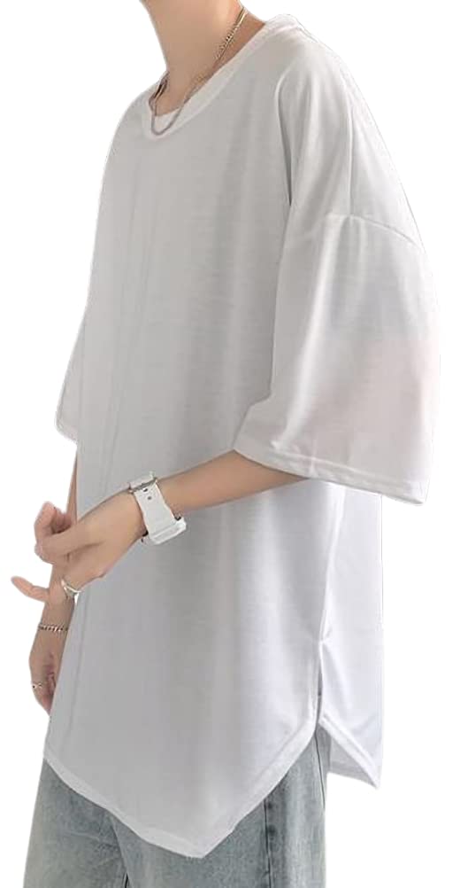 【送料無料】[emptio] [エンプティオ] 半袖 シャツ ビッグシルエット オーバーサイズ 丈長 メンズ 色：シンプルホワイト、サイズ：2XL