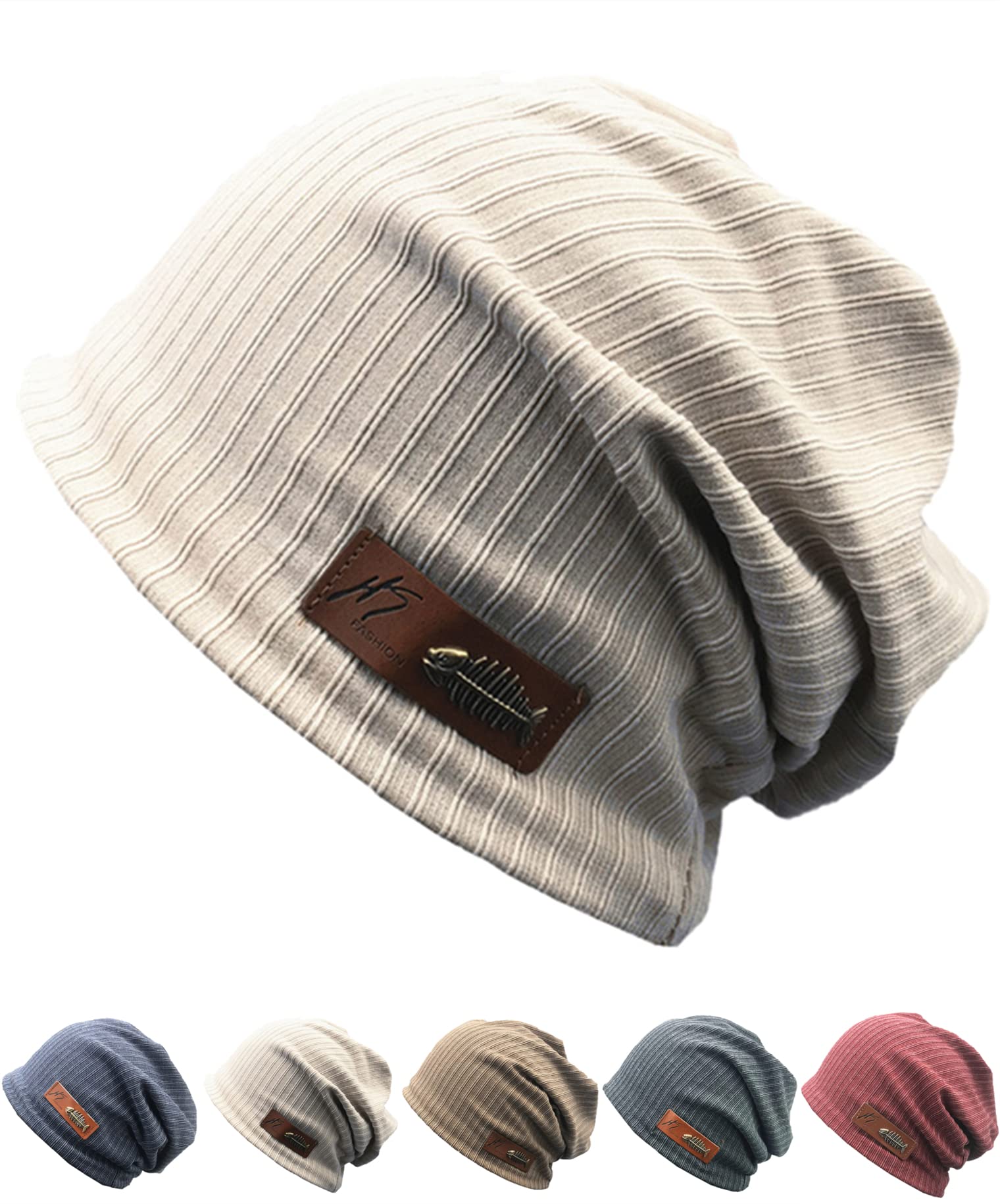 【送料無料】[SUBTRY] ニット帽 春夏秋『お肌に優しい綿素材/通気吸汗/大きいサイズ/2層構造』メンズ ..