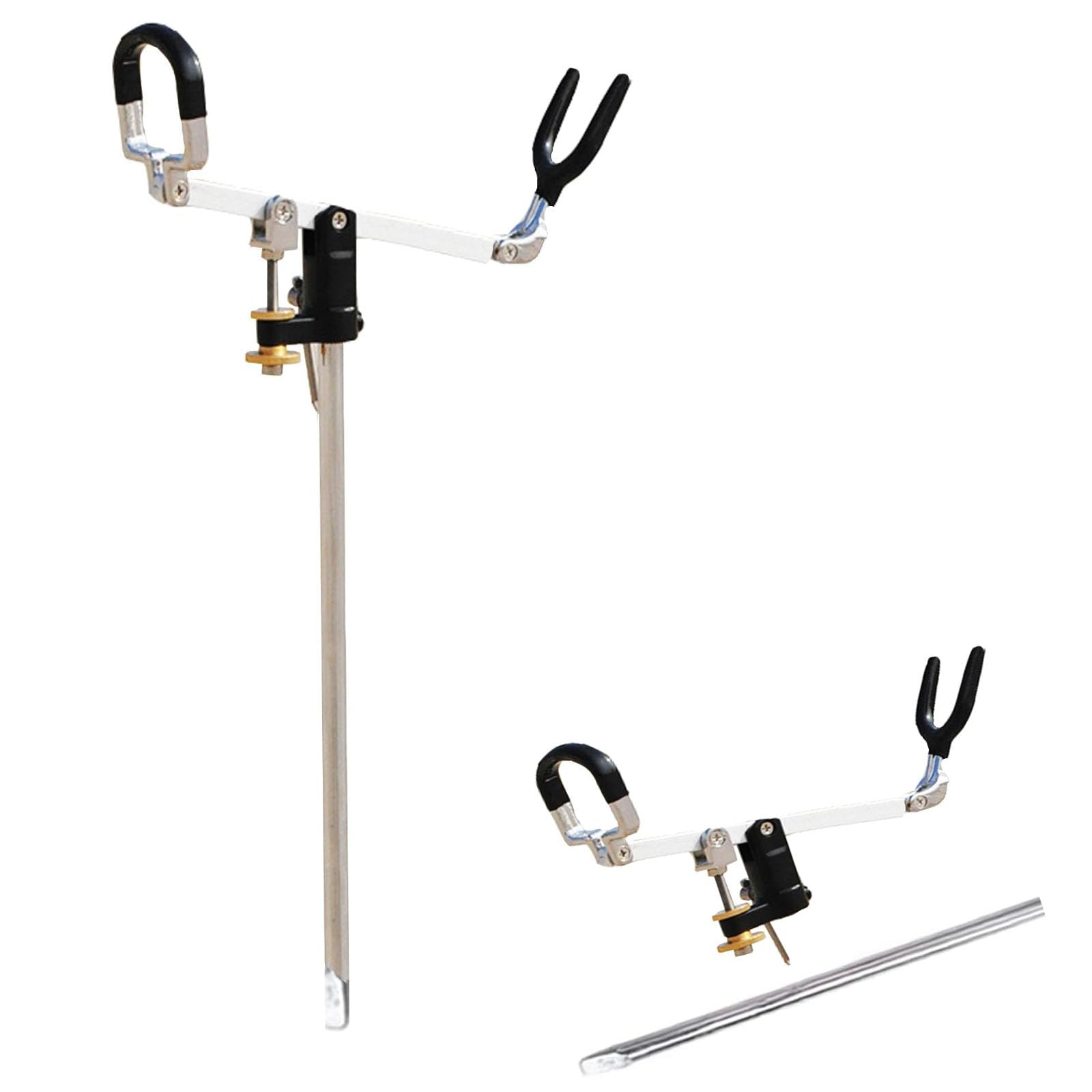 【送料無料】釣り竿ブラケット 釣り竿ホルダー ロッドスタンド ピトン竿受 SUKERA 竿置きホルダ アルミニウム合金 色：シルバー、サイズ：35cm-シルバー