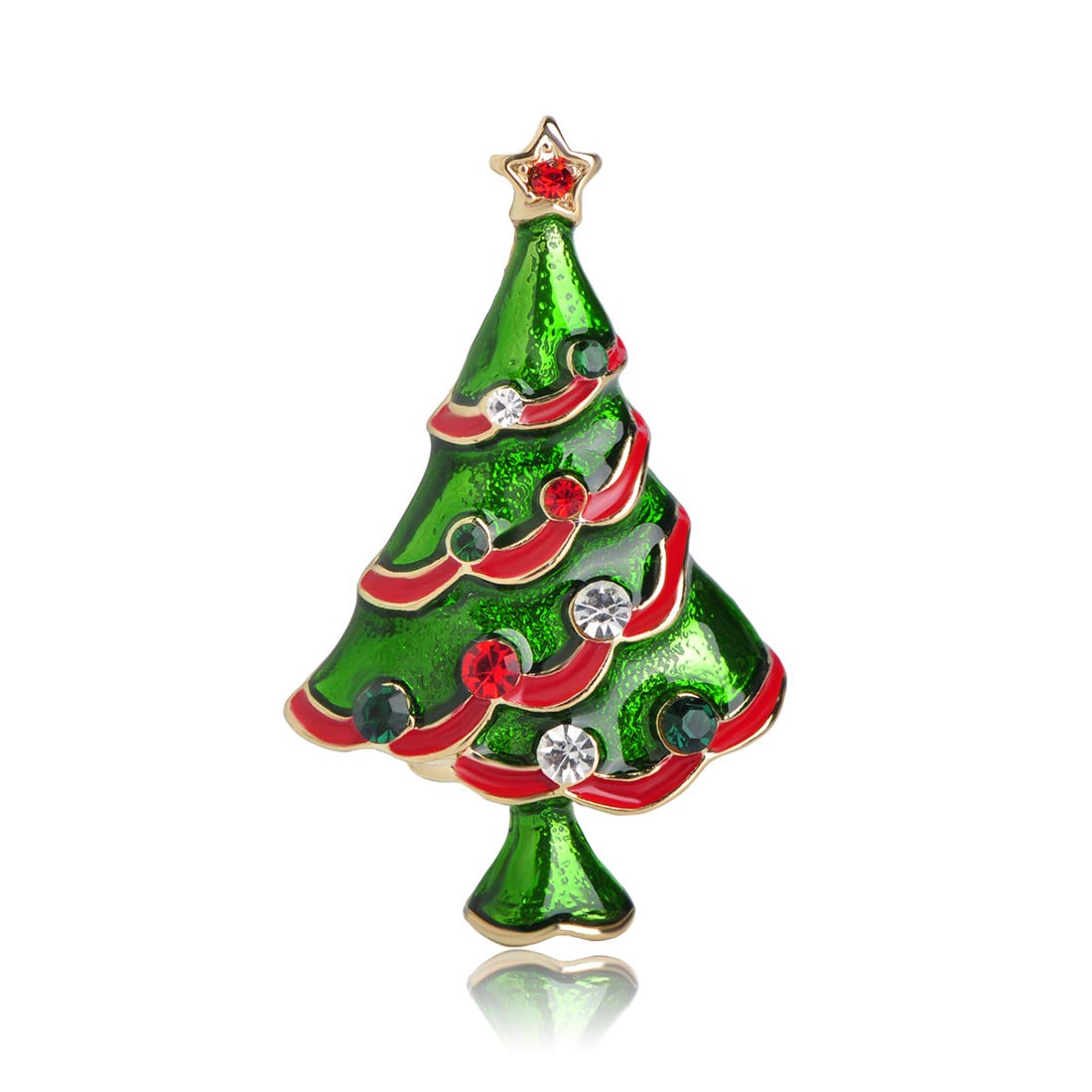 【送料無料】MECHOSEN クリスマスシリーズ レディース リボン ブローチ クリスマス ベル 18金 クリスマス プレゼント クリスタル 飾り ゴールド ブ...