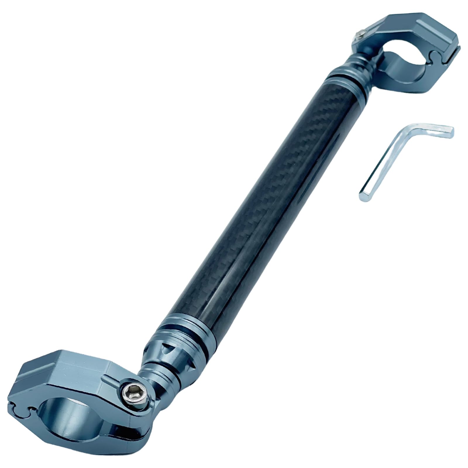 【送料無料】TIGRE BLANC バイク用 ハンドルブレース クランプバー 汎用 ハンドルバー アジャスト 長さ 角度 調整 マウント カーボン 22.2φ