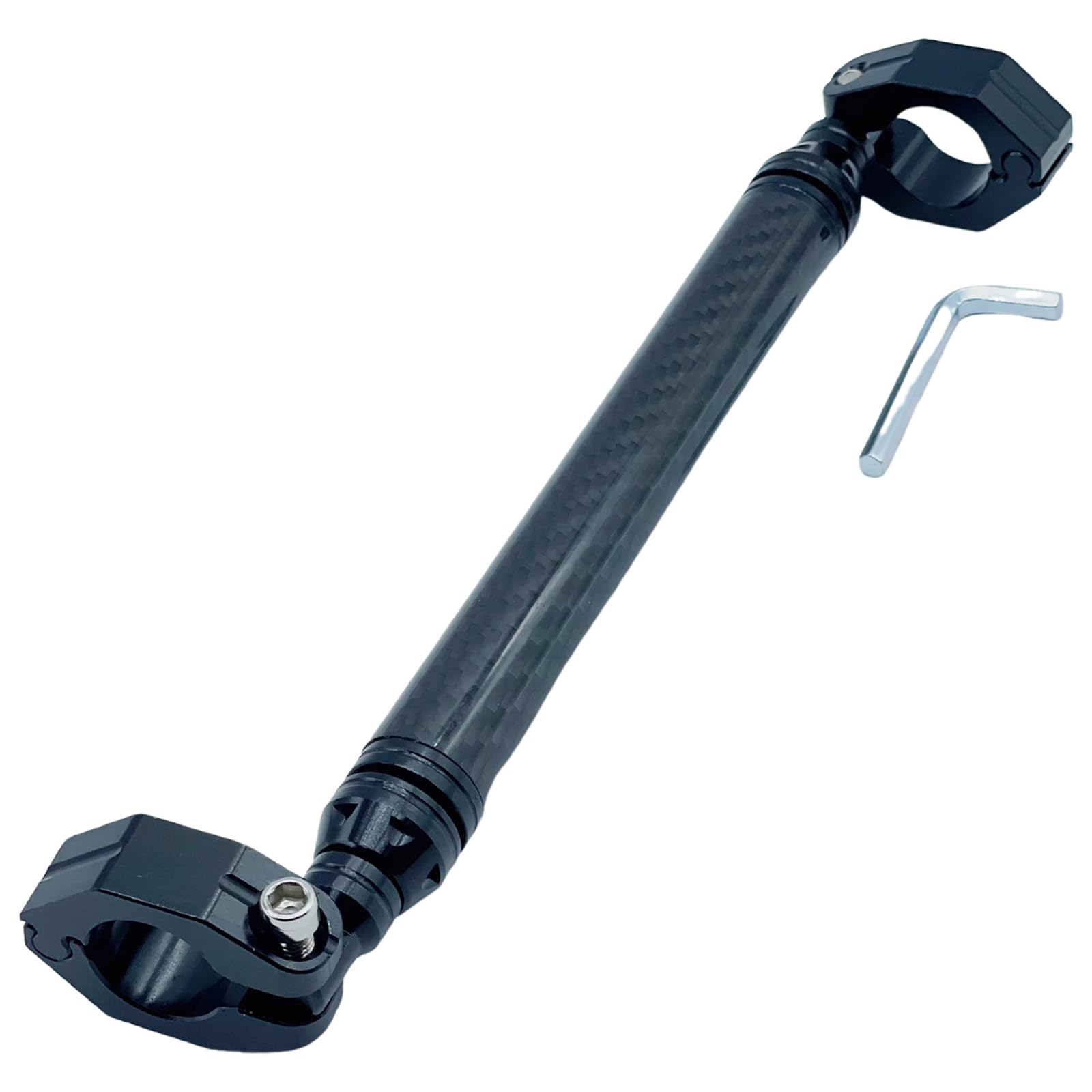 【送料無料】TIGRE BLANC バイク用 ハンドルブレース クランプバー 汎用 ハンドルバー アジャスト 長さ 角度 調整 マウント カーボン 22.2φ