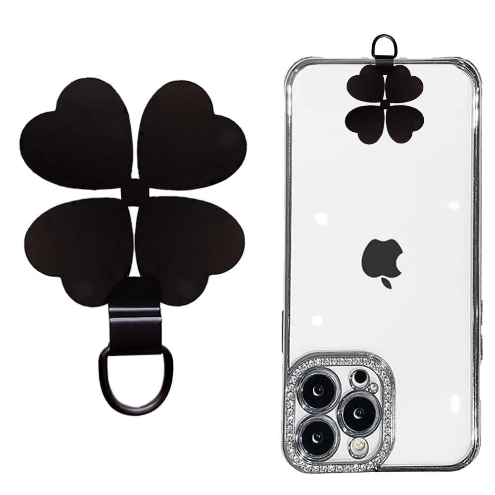 【送料無料】[ALUBES] タグパッチ 薄型 色：クローバー・ブラック、サイズ：2点