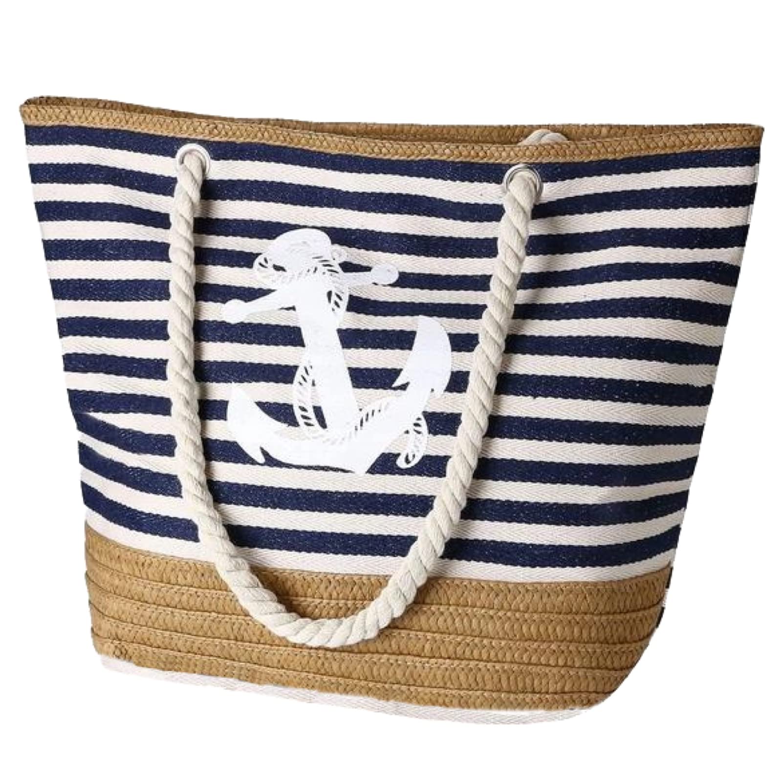 【送料無料】[APOSITV] ボーダー トートバッグ レディース アンカー 錨 キャンバス地 マリン 買い物バ..