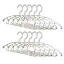 【送料無料】(APOSITV)ハンガー 重ねて収納 跡がつかない プラスチック 軽量 滑らない アイボリー 多機能 色:アイボリー、サイズ:ふつう