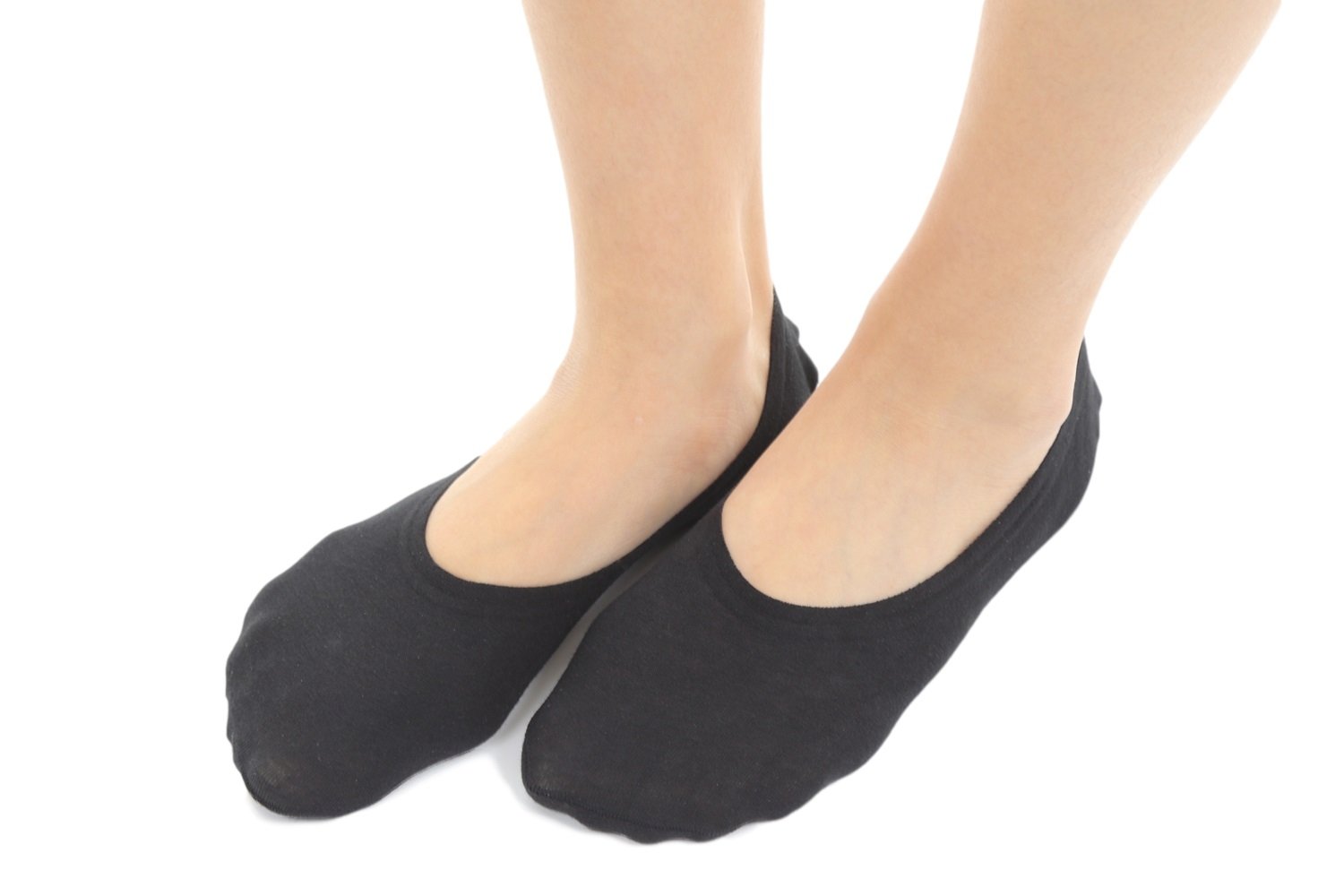 【送料無料】[Liapom] フットカバー ソックス 深履き 2足組 綿 くるぶし 靴下 くつ下 くつした 滑り止..