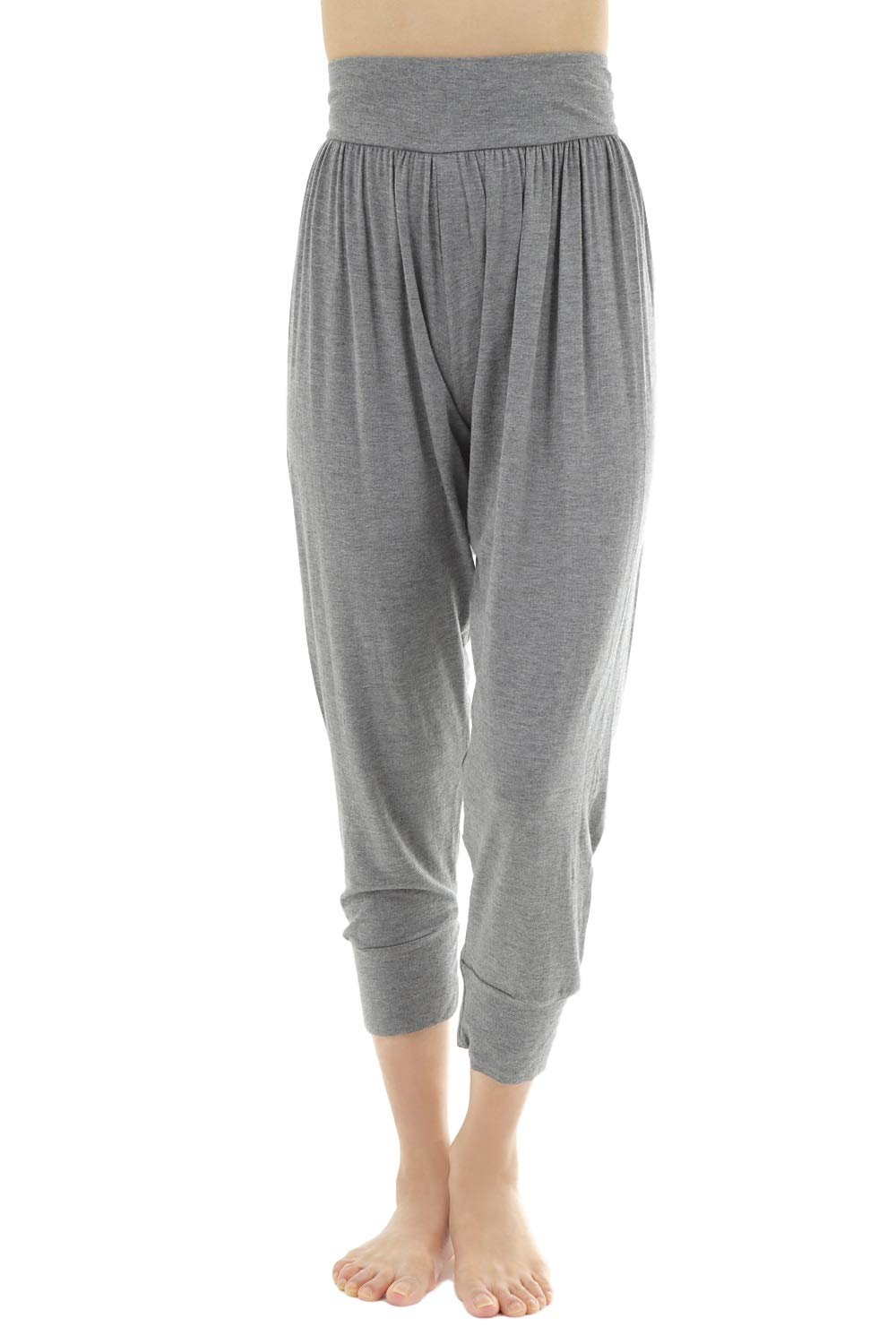 【送料無料】[Liapom] ヨガパンツ サルエルパンツ ヨガウェア リラックスパンツ スポーツ フィットネス ルームパンツ レディース 色：グレー、サイズ：M-L