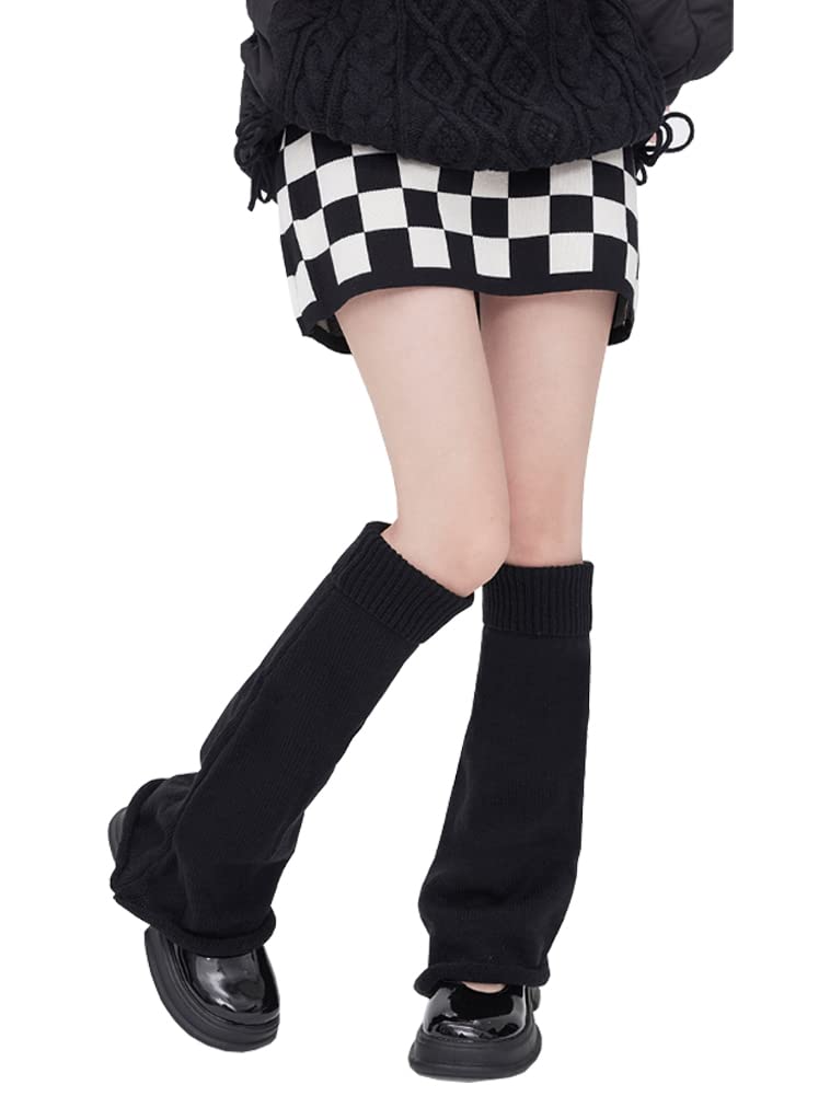 【送料無料】[Ekieta] レッグウォーマー 足首ウォーマー レッグウォーマー レディース 暖かい 防寒 厚手 靴下 カフスカバー 女性 レッグカバー 制服 ソックス ルーズソックス 冷え対策 可愛い 色：ブラック-new、サイズ：Free Size