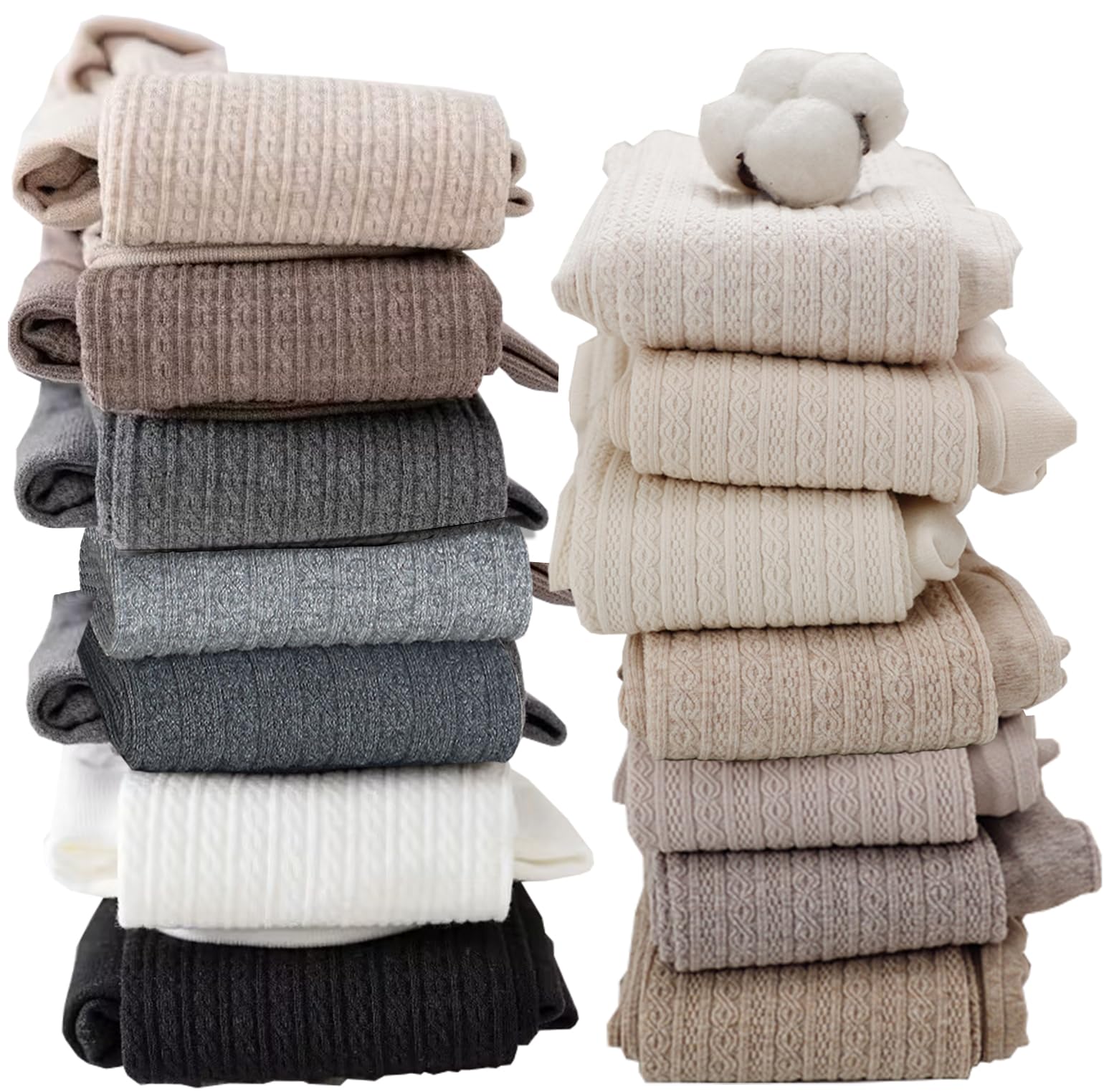 【送料無料】[Ekieta] コットンタイツレディース 着圧タイツ綿 ラッセル編みパンスト裏起毛 5〜25度適..