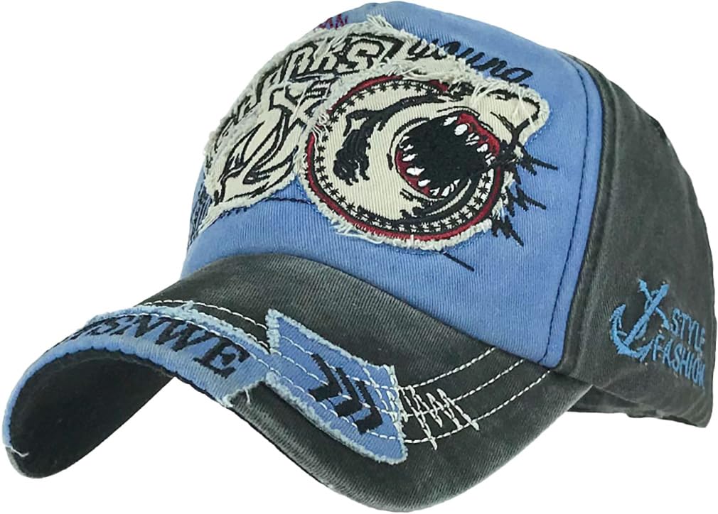 【送料無料】[Laquest] （ラクエスト）ダメージ アメカジキャップ ベースボールキャップ バイカーキャ..