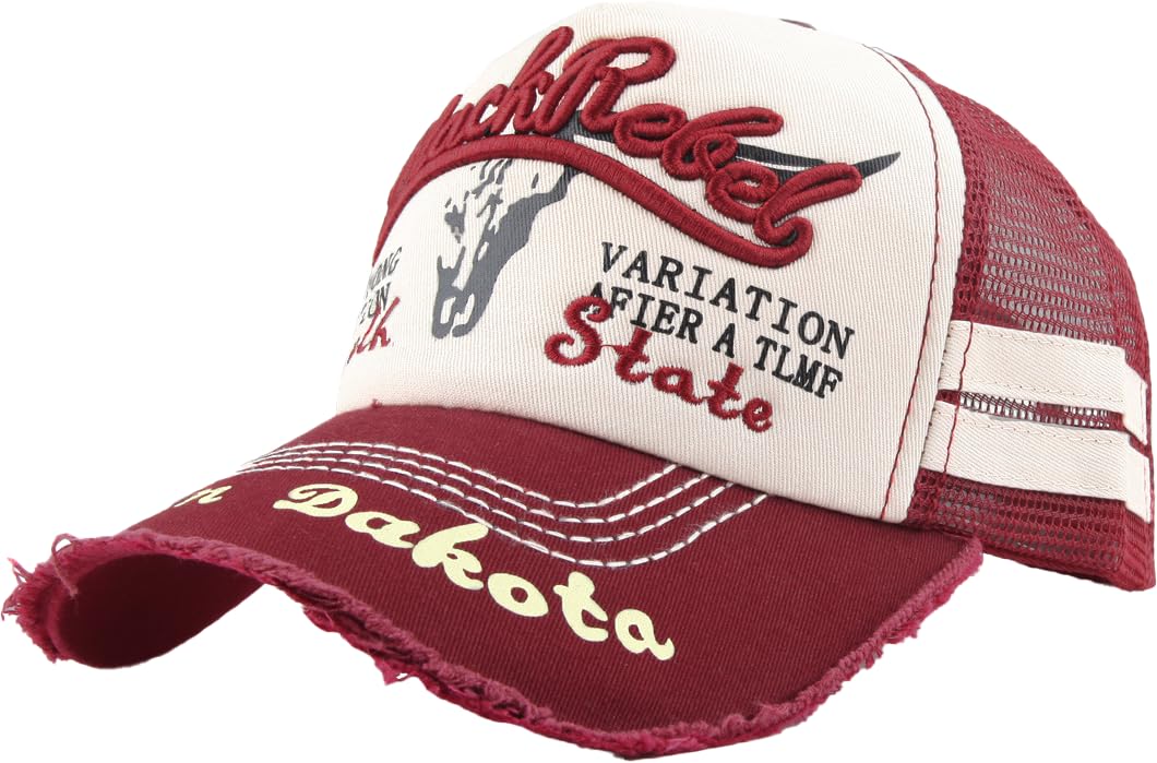 【送料無料】[Laquest] メッシュキャップ ダメージ アメカジ キャップ ベースボールキャップ メンズ/レ..