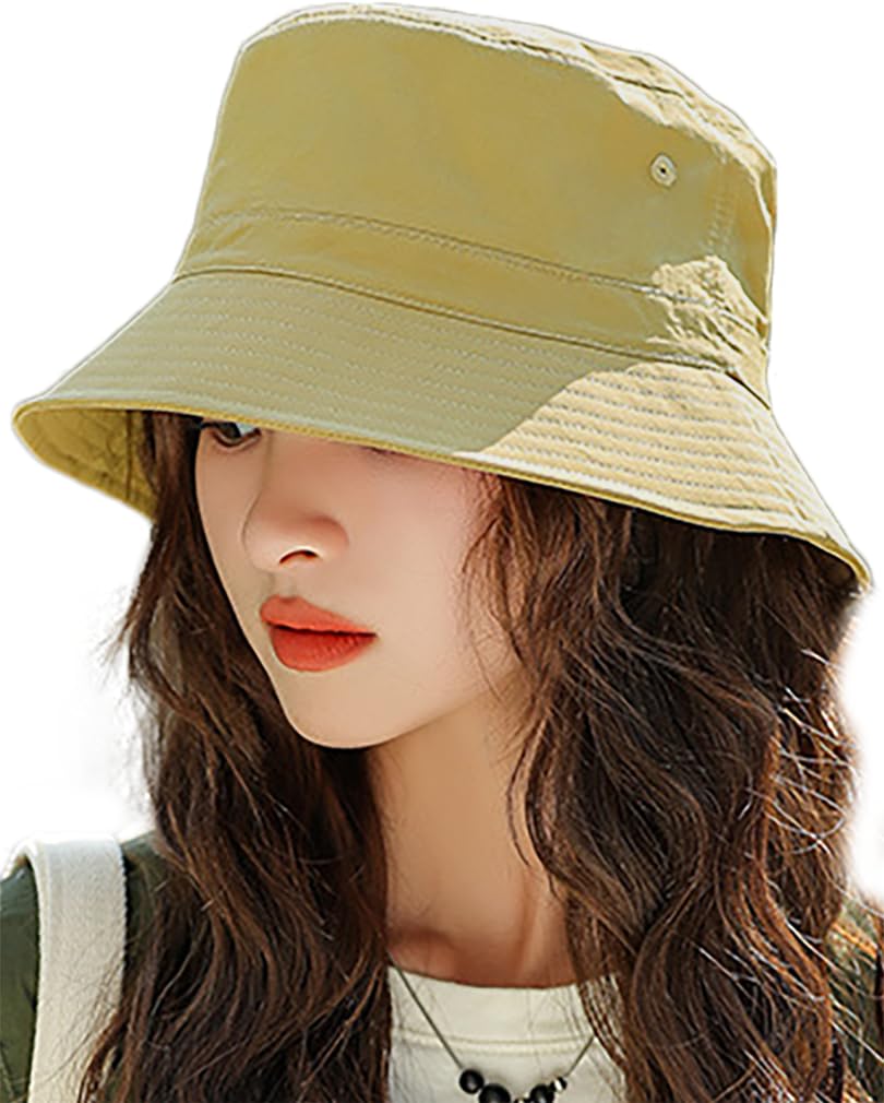 【送料無料】[Laquest] ナイロン 薄手 バケットハット あご紐付き レディース／メンズ バケハ 撥水 色..