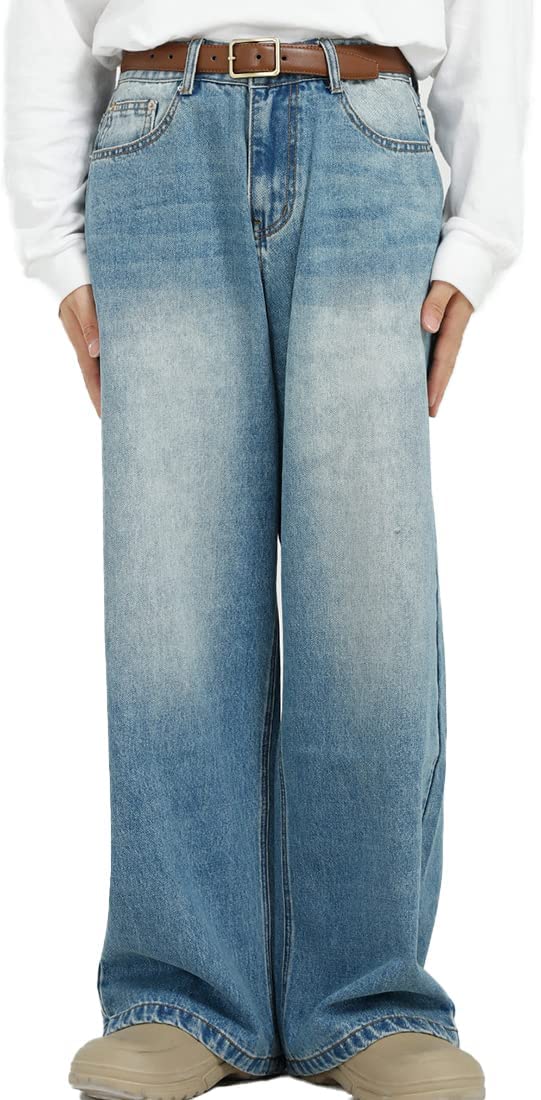 【送料無料】[Laquest] （ラクエスト） 超ワイド シルエット デニム ワイドパンツ メンズ ジーンズ 色：ブルー、サイズ：XL