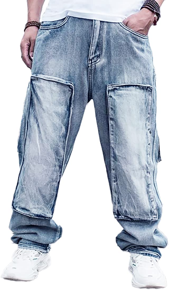 【送料無料】[Laquest] （ラクエスト） スケーター デニム パンツ ストリート メンズ ジーンズ 色：ブルー、サイズ：44