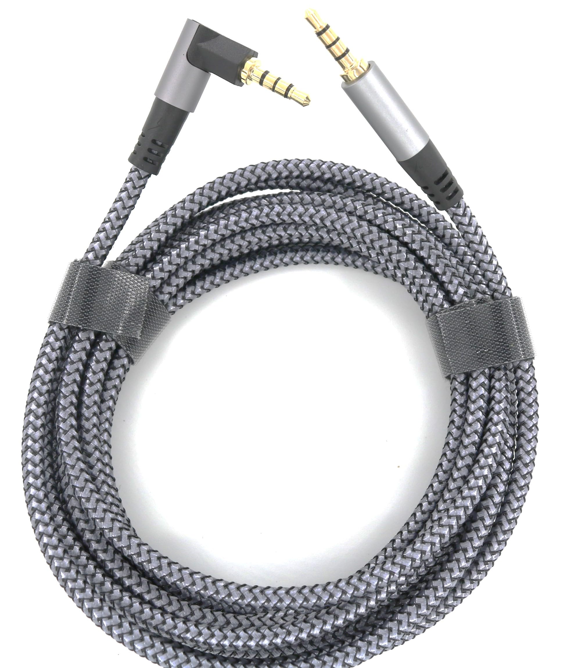 【送料無料】直角3.5mm ミニプラグオーディオケーブル 4極 TRRS 90°端子 AUX オス-オス ステレオ 高耐..