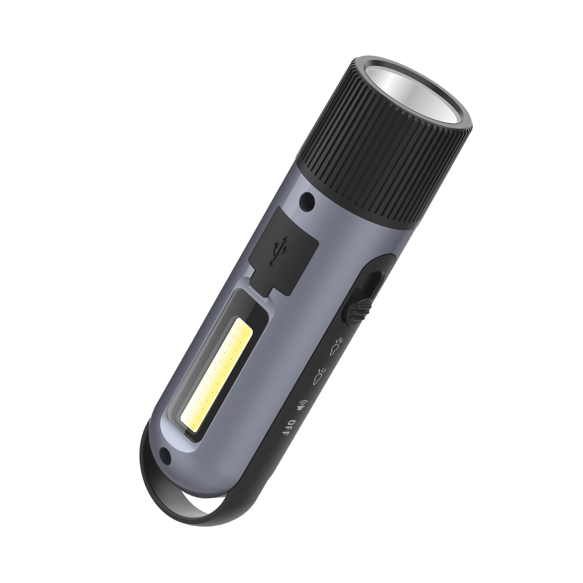 【送料無料】電子ホイッスル充電式4パワーインジケータ高ピッチ大音量コブハイライトイルミネーション1000mahバッテリー4レベルボリュームipx4防水音と光アラームK2 色：METAL BLUE、サイズ：small