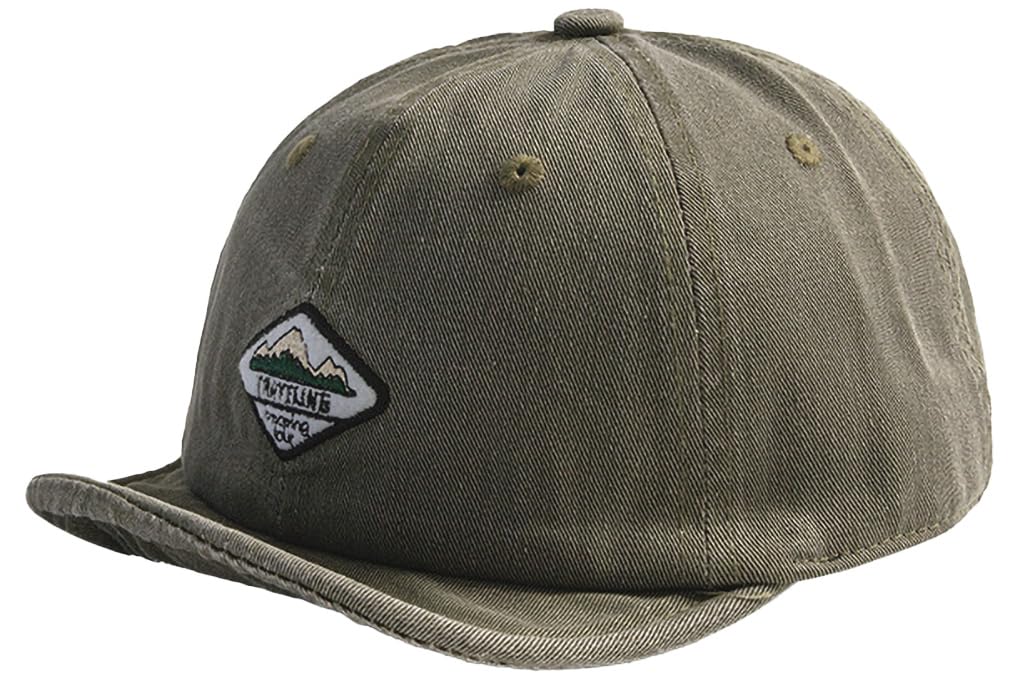 【送料無料】[Laquest] 短つばキャップ メンズ アンパイアキャップ ウォッシュ加工 ショートブリム コ..