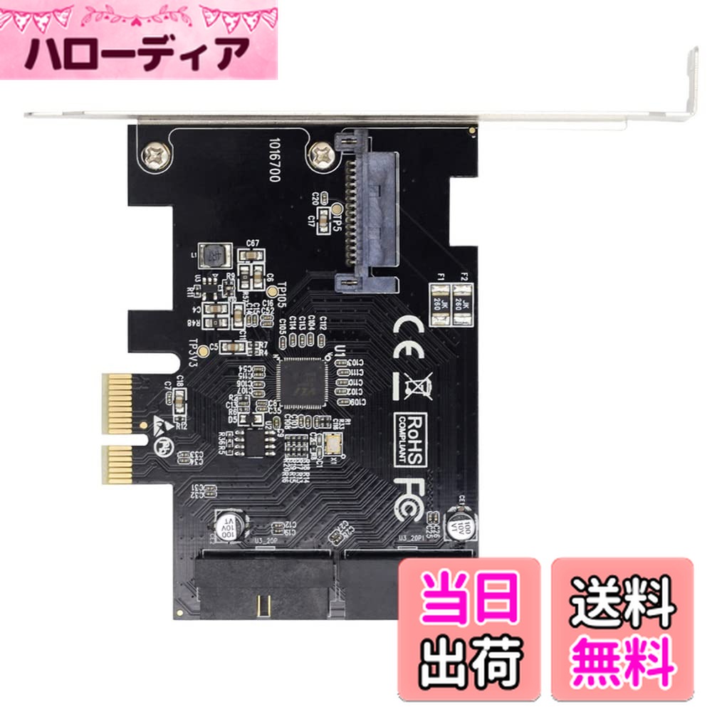 【送料無料】xiwai PCI-E 1X to 19Pin 20Pin USB 3.0 Header Express Card, USB Front Panel Adapter VL805 for Desktop Computer Motherboard