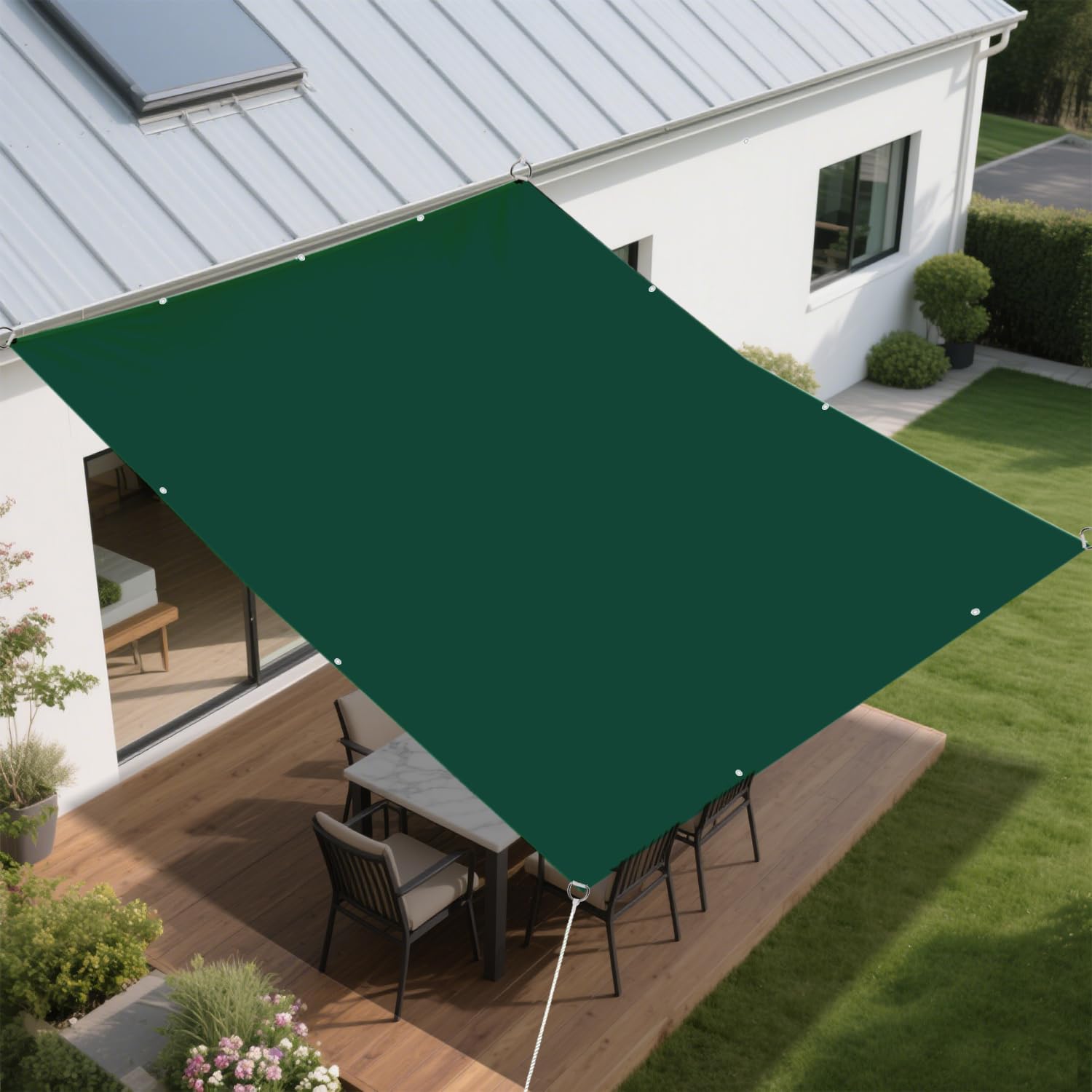 【送料無料】BIGLOONG 日除けシェード 日よけ 暑さ対策 雨除け撥水防水 サンシェード 400Dポリエステル..