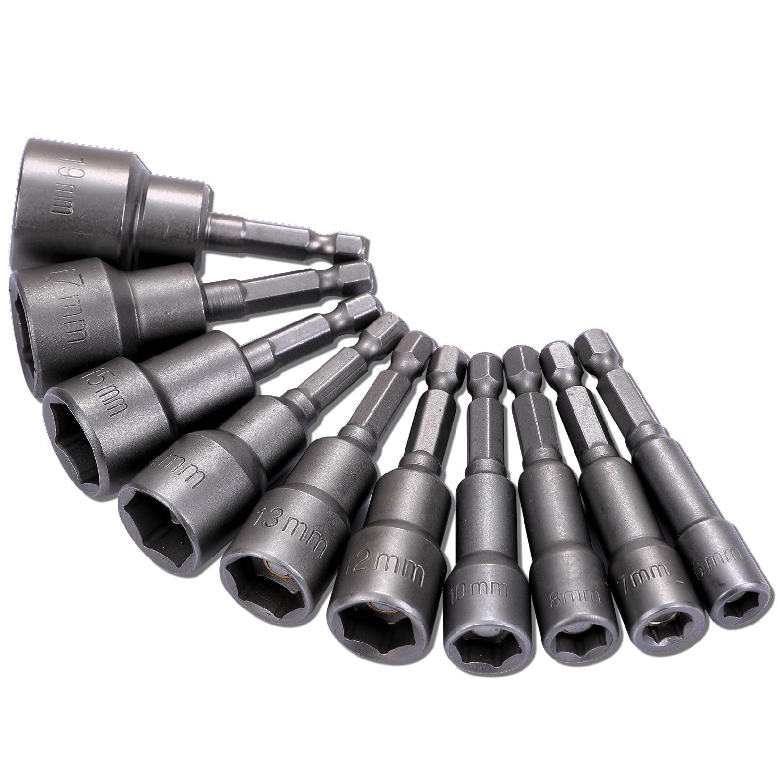 【送料無料】CONTYU ソケット ビット セット 1/4 6.35 6角軸 ショート インパクト 磁石 サイズ：6/7/8/..