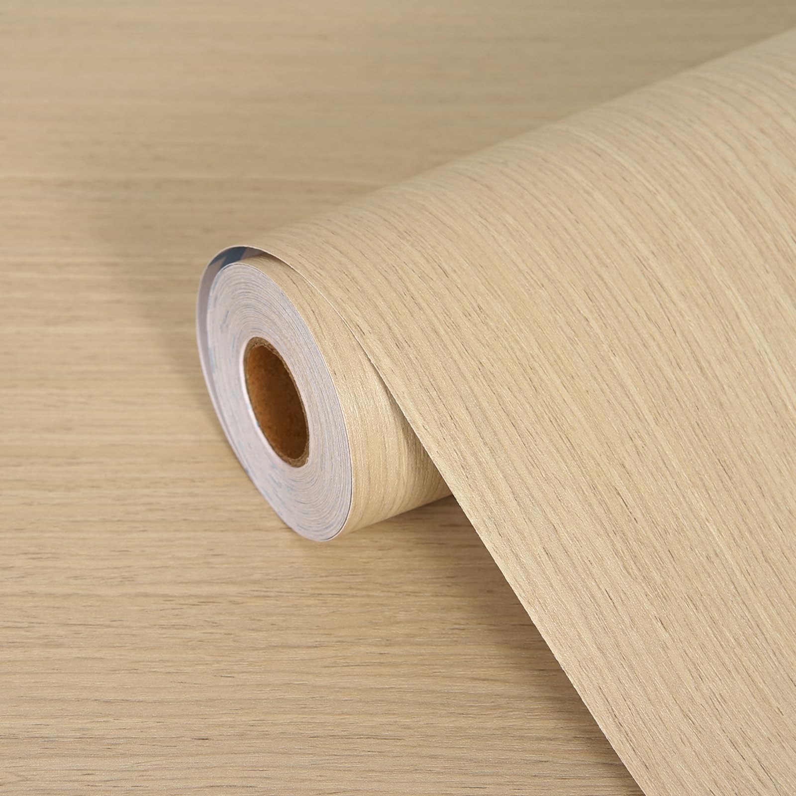 【送料無料】FOLU 壁紙シール おしゃれ 木目シート 厚手 色：114-ナチュラル、サイズ：幅40 cm x 長さ10 m