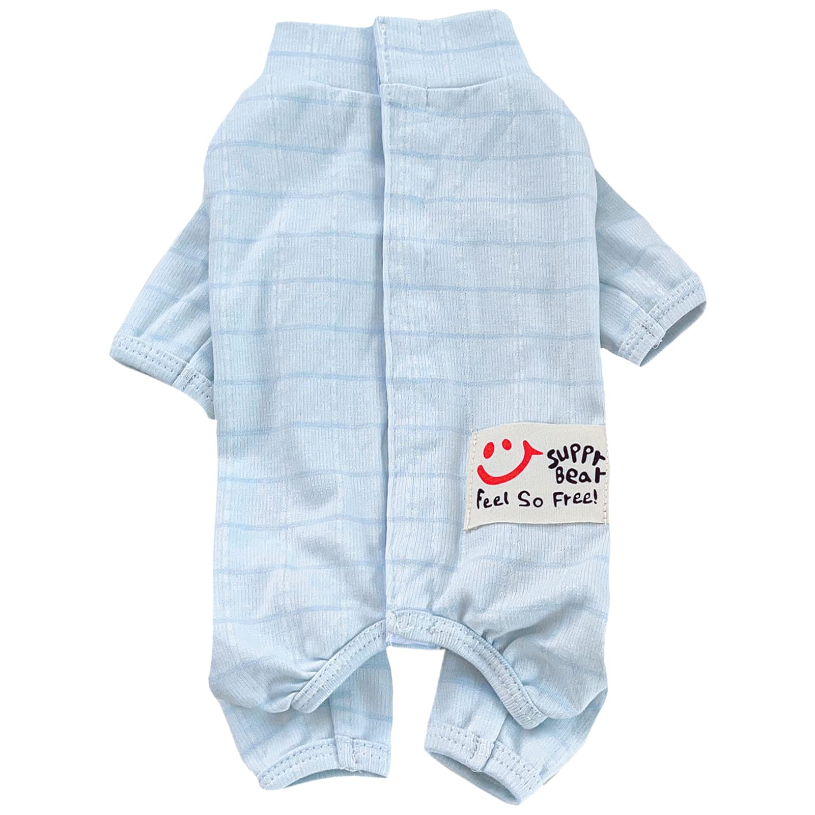 【送料無料】KUVEELA PET 術後服 猫 犬術後服 避妊手術後 術後ウェア メス オス 傷口 保護 介護服 小型犬 色：ブルー、サイズ：XS+（着丈23cm、胴回り33cm、体重1.5-2kg）(x 1)