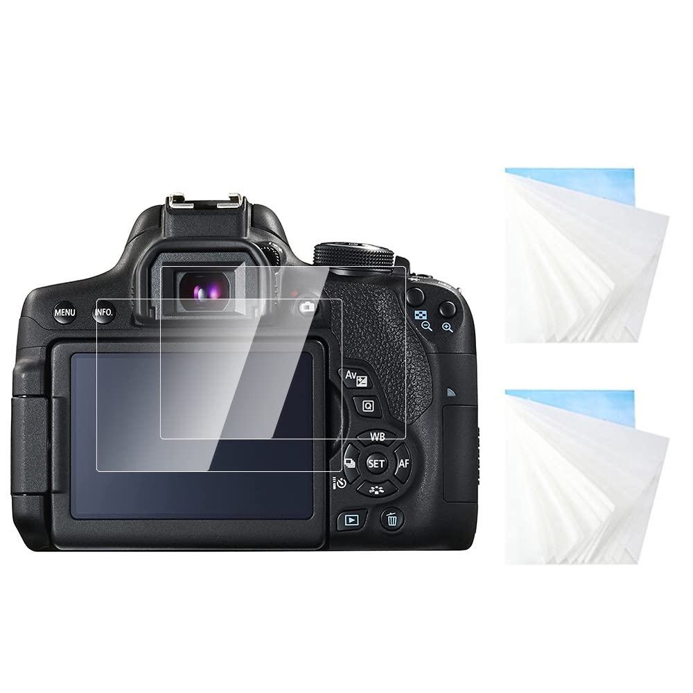 ������̵����CamRebel ��˥����ݸ�饹������ EOS Kiss X8i�� 2�祻�å� ����9H ��Ʃ��Ψ �ѻ��� ��ˢ̵�� �������饹 ����0.3mm...