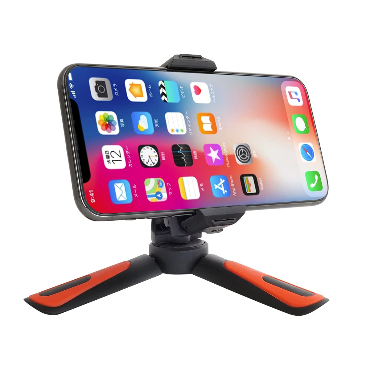 【送料無料】三脚 スマホスタンド 自撮り棒 セルカ棒 スマホ三脚 スタンド 自撮り 動画 撮影 小型 軽量 GoPro カメラ デジカメ iphone スマホ スマートフォン ホルダー スマホホルダー スタンド 携帯ホルダー 色：ブラック