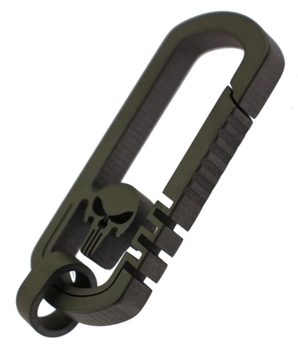 【送料無料】Speed mao パニッシャースカル カラビナ キーホルダー ドクロ SILVER GRAY