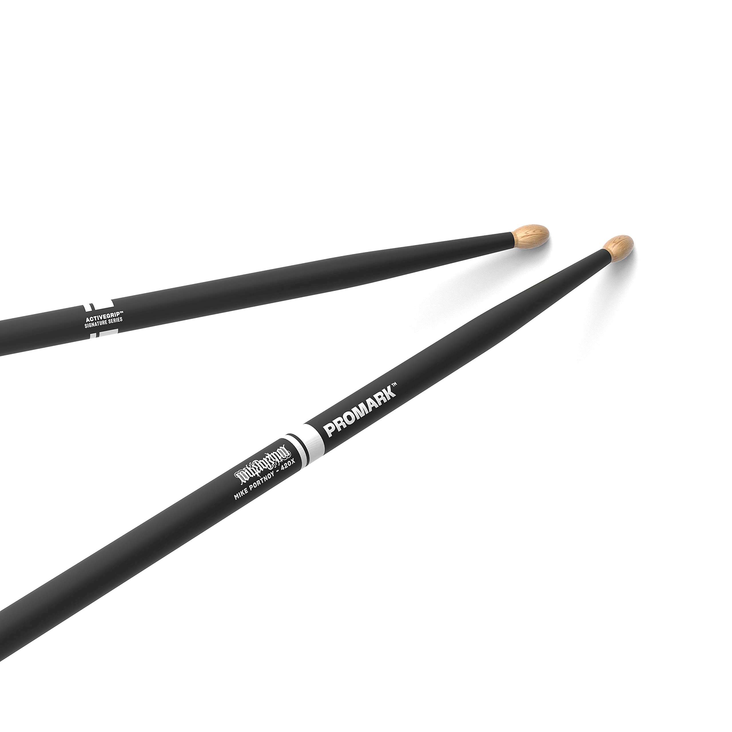 【送料無料】PROMARK プロマーク ドラムスティック Mike Portnoy ヒッコリー Oval Wood Tip TXMP420XW-AG (413 x 14.5mm) 【国内正規品】 色：ブラック、サイズ：413×14.5(mm)
