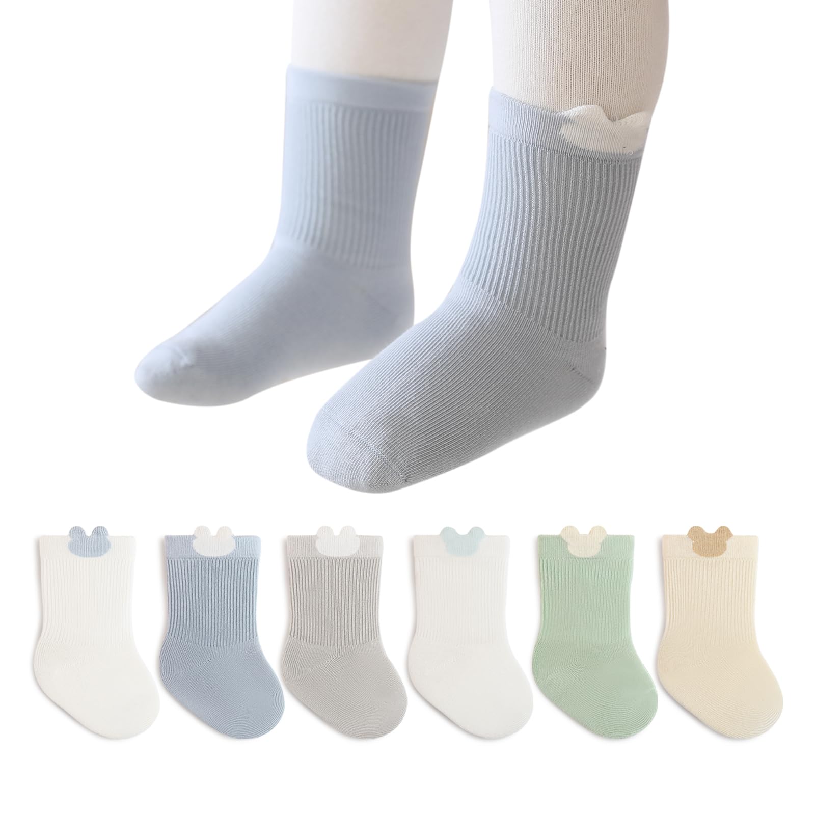 【送料無料】[HAYAHARU] 子供ソックス キッズ 靴下 メッシュ 赤ちゃん靴下 柔らかい 男の子 女の子 幼稚園 幼児 おしゃれ かわいい くつ下 コットン 通気性 新生児 出産祝い 色：B、サイズ：10.0-12.0 cm