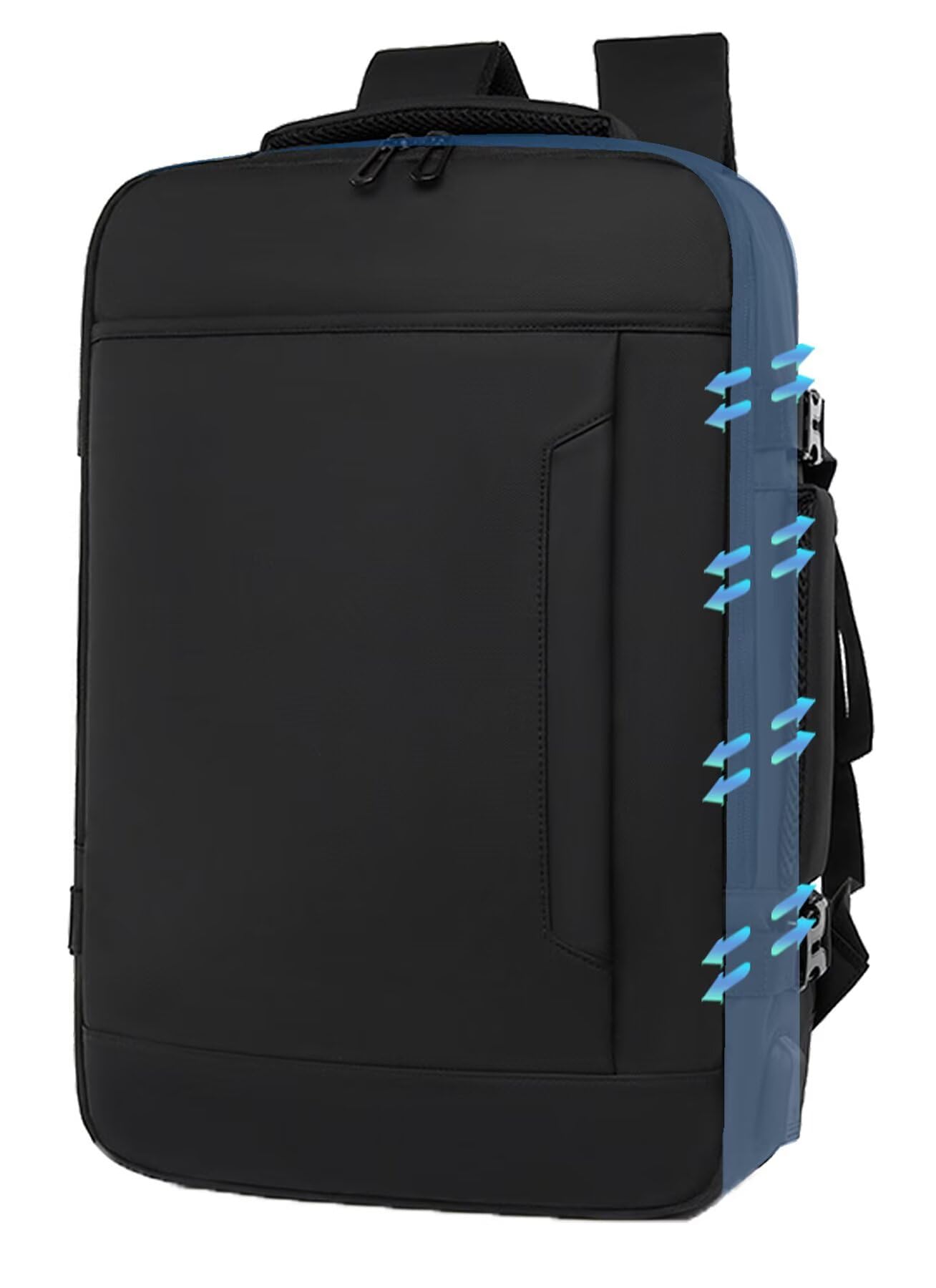 【送料無料】[HeiDiga] リュック ビジネスリュック メンズ 大容量 防水 マチ拡張 3way 15.6インチ PC リュックサック USB充電ポート 止水ファスナー 耐衝撃 多機能 通気性 バックパック 人気 おしゃれ 通勤 出張 旅行 男女兼用 色：1189-ブラック