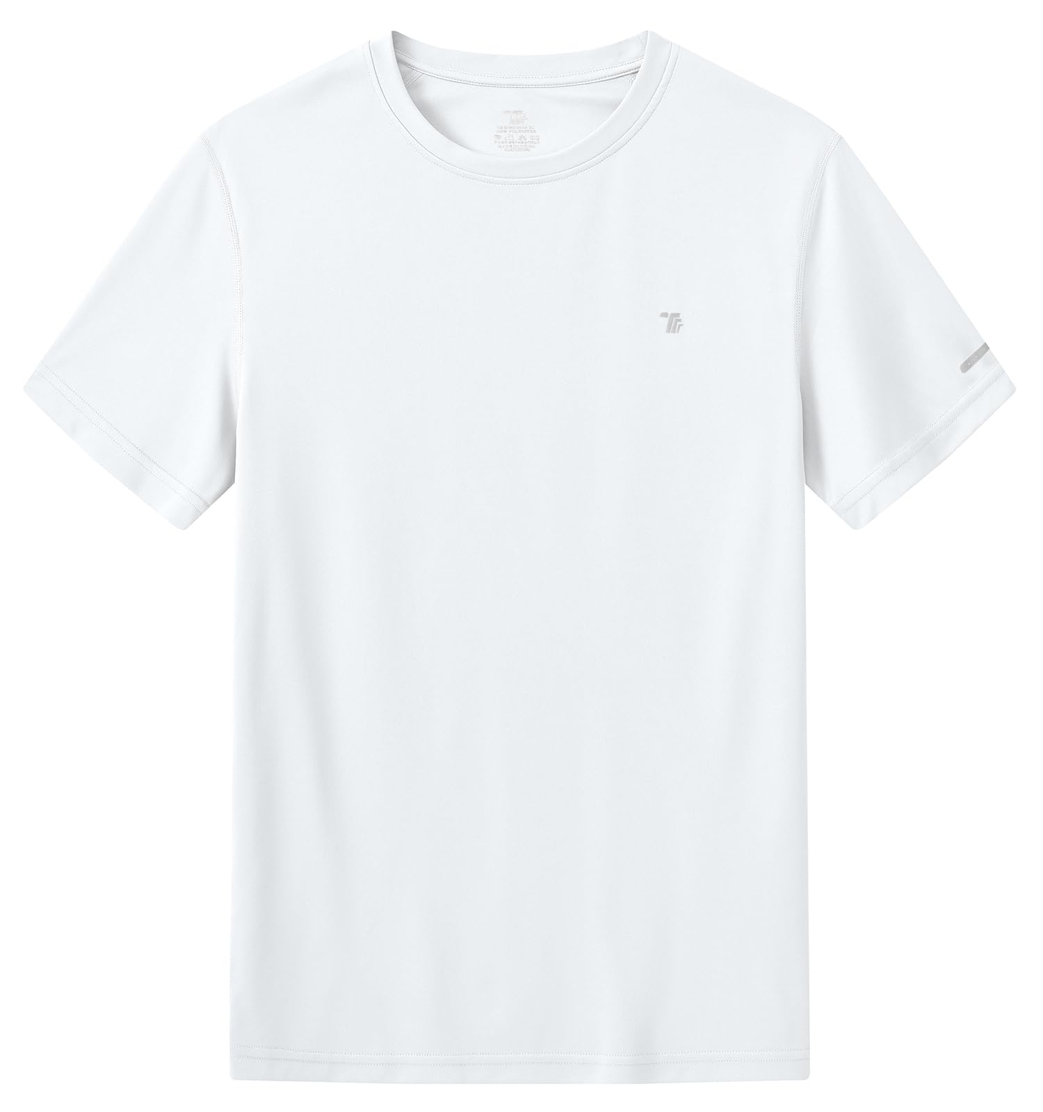 【送料無料】[Gopune] メンズ アクティブシャツ 半袖 吸汗速乾 トレーニングウェア 半袖Tシャツ UPF50+ インナー 丸首 ジムウェア 運動着 ストレッチ 色：ホワイト、サイズ：4XL