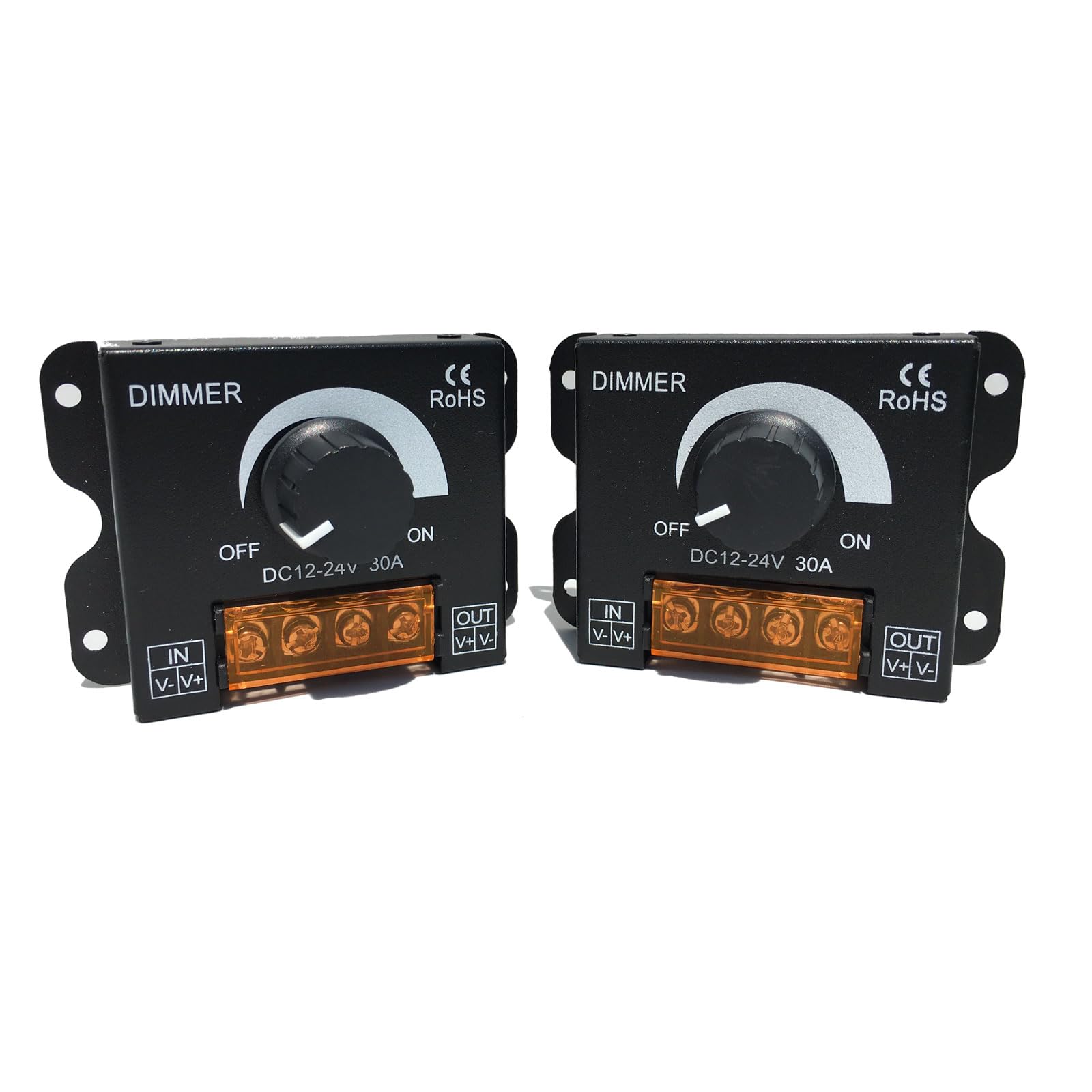 【送料無料】Archnote 調光器 led スイッチ 調光 コントローラー ボリューム式 12V 24V 30A ディマー 無段階 明るさ 光 調節